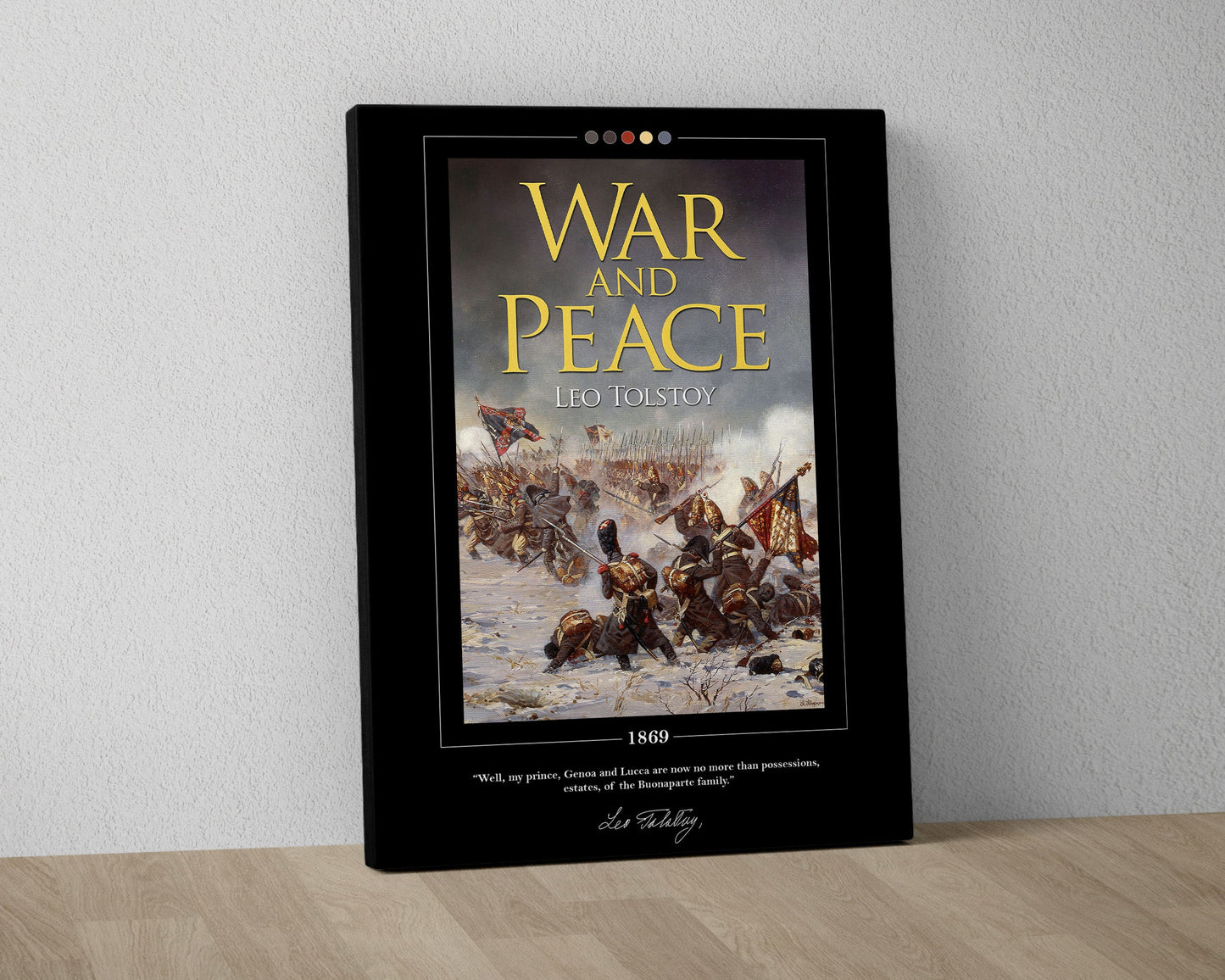 War and Peace Book Cover Poster | Leo Tolstoy, War and Peace Poster, War and Peace Print, Book Posters, Canvas Wall Art, Book Lover Gift