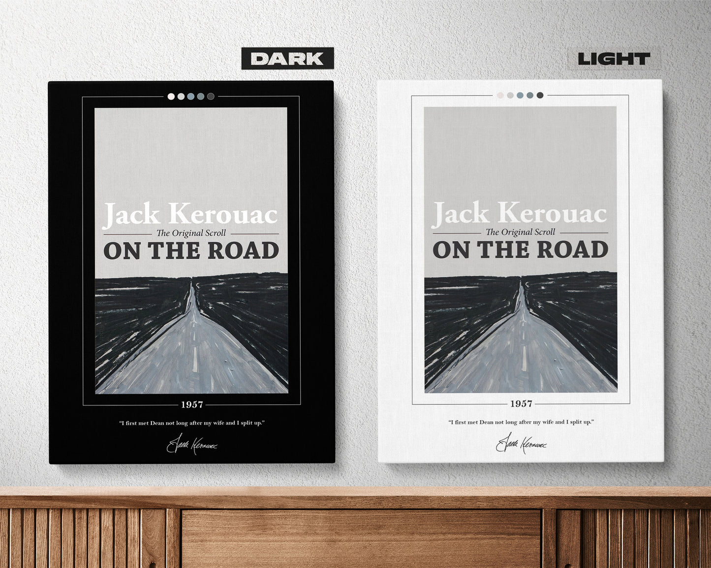 On The Road Book Cover Poster | Jack Kerouac, On The Road Poster, On The Road Print, Book Posters, Canvas Print, Book Art, Book Lover Gift