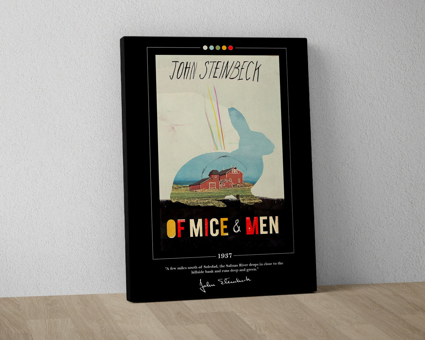 Of Mice and Men Book Cover Poster | John Steinbeck, Of Mice and Men Poster, Of Mice and Men Print, Book Posters, Book Art, Canvas Wall Art