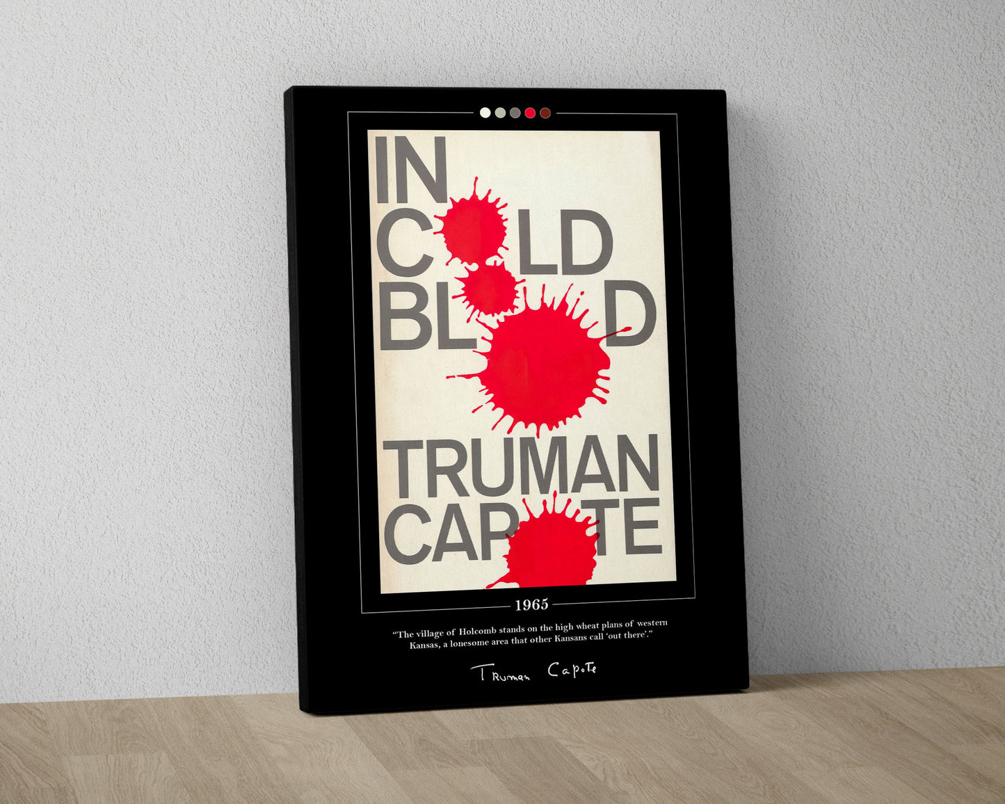 In Cold Blood Book Cover Poster | Truman Capote, In Cold Blood Poster, In Cold Blood Canvas, Book Posters, Canvas Wall Art, Book Lover Gift