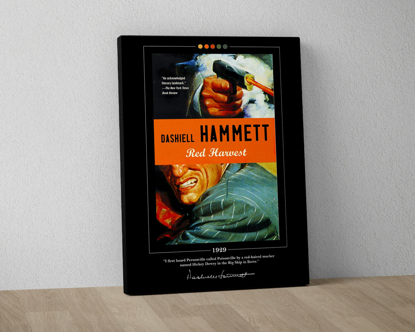 Red Harvest Book Cover Poster | Dashiell Hammett, Red Harvest Poster, Red Harvest Print, Book Posters, Canvas Wall Art, Book Lover Gift