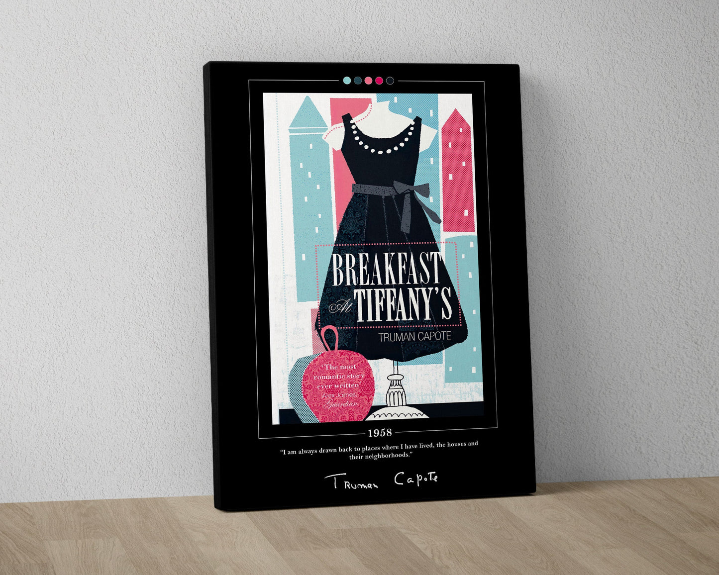 Breakfast at Tiffany's Book Cover Poster | Truman Capote, Breakfast at Tiffany's Poster, Book Posters, Canvas Wall Art, Book Lover Gift