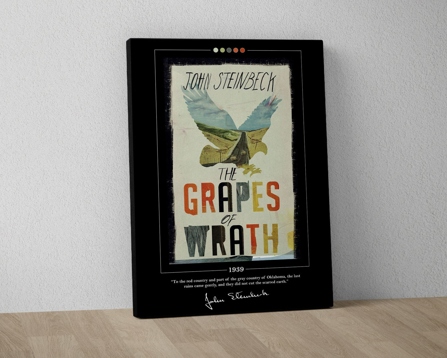 The Grapes of Wrath Book Cover Poster | John Steinbeck, The Grapes of Wrath Poster, Book Posters, Book Prints, Book Art, Canvas Wall Art