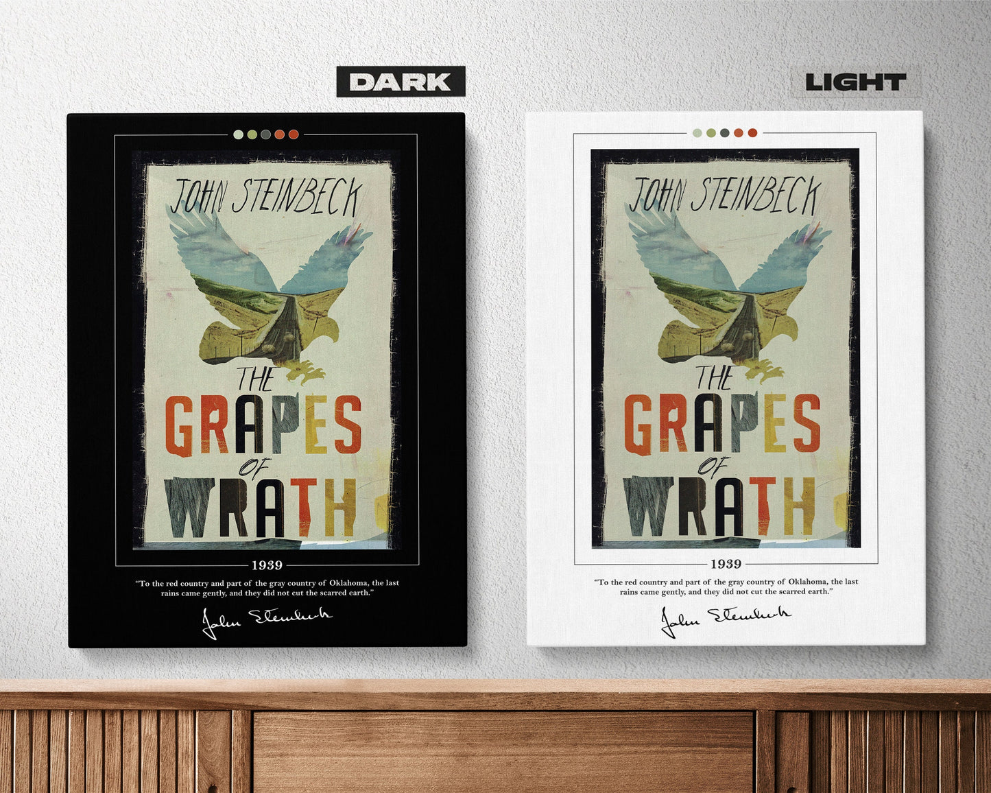 The Grapes of Wrath Book Cover Poster | John Steinbeck, The Grapes of Wrath Poster, Book Posters, Book Prints, Book Art, Canvas Wall Art