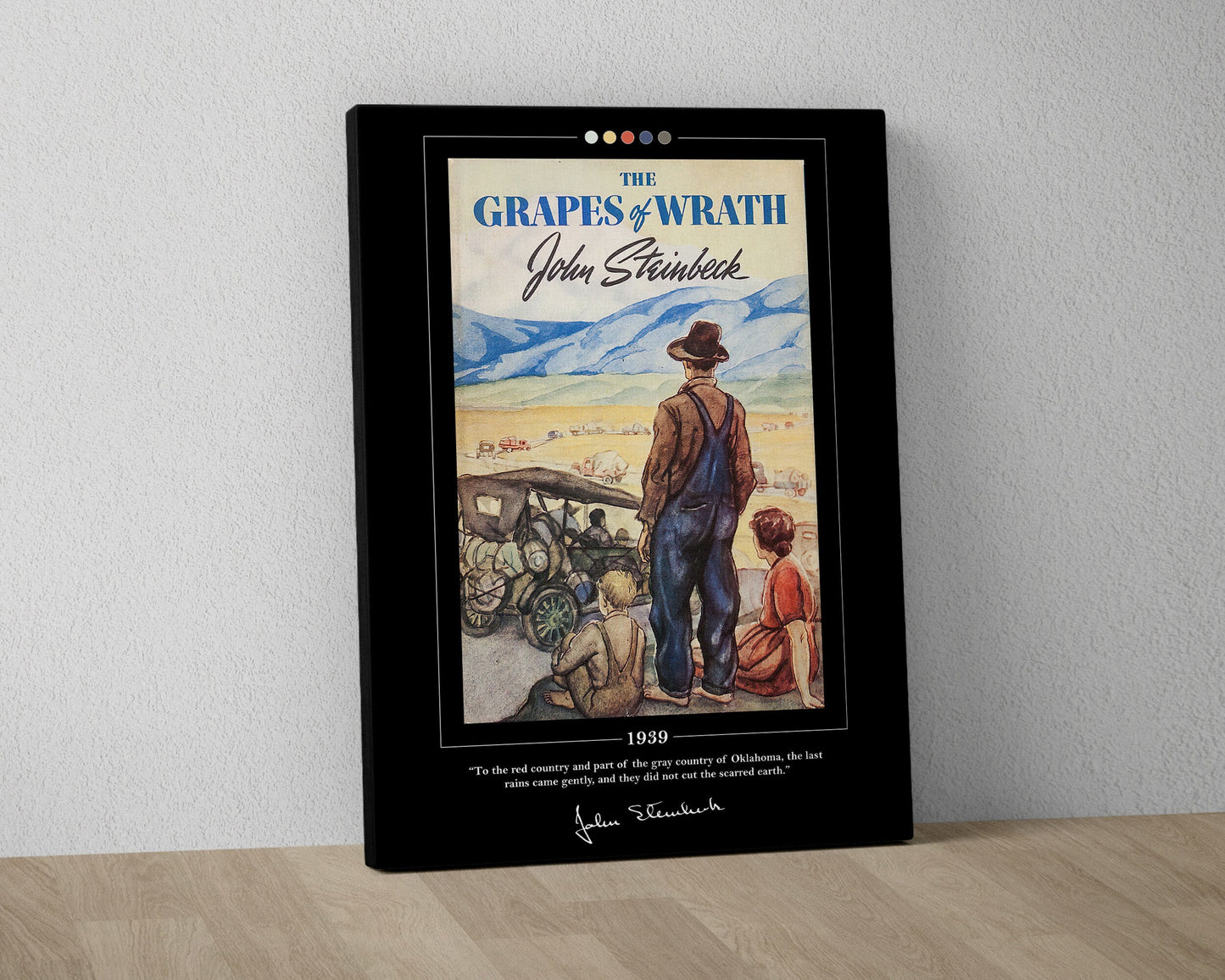 The Grapes of Wrath Book Cover Poster | John Steinbeck, The Grapes of Wrath Poster, Book Posters, Book Art, Canvas Wall Art, Book Lover Gift