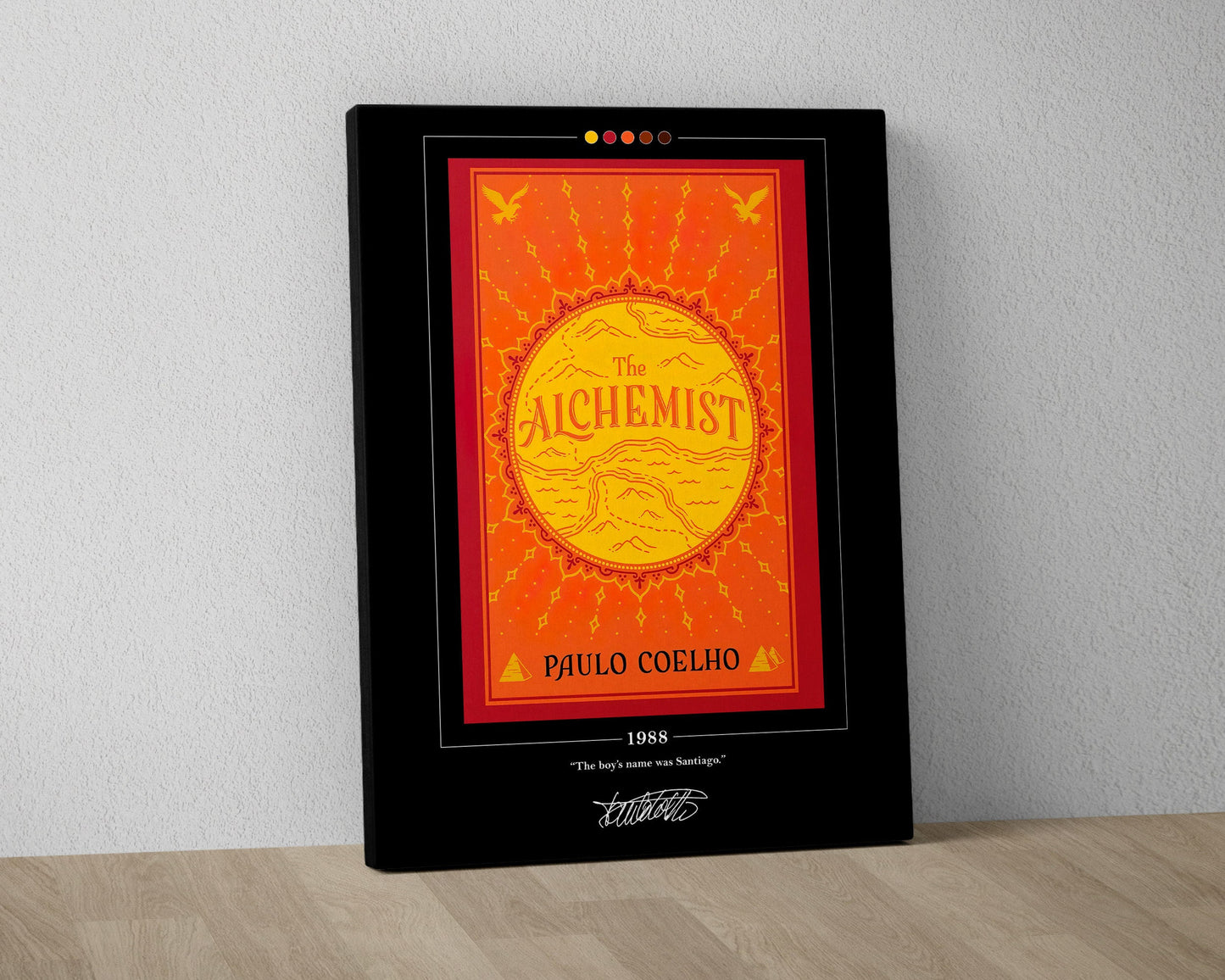 The Alchemist Book Cover Poster | Paulo Coelho, The Alchemist Poster, The Alchemist Print, Book Posters, Canvas Wall Art, Book Lover Gift
