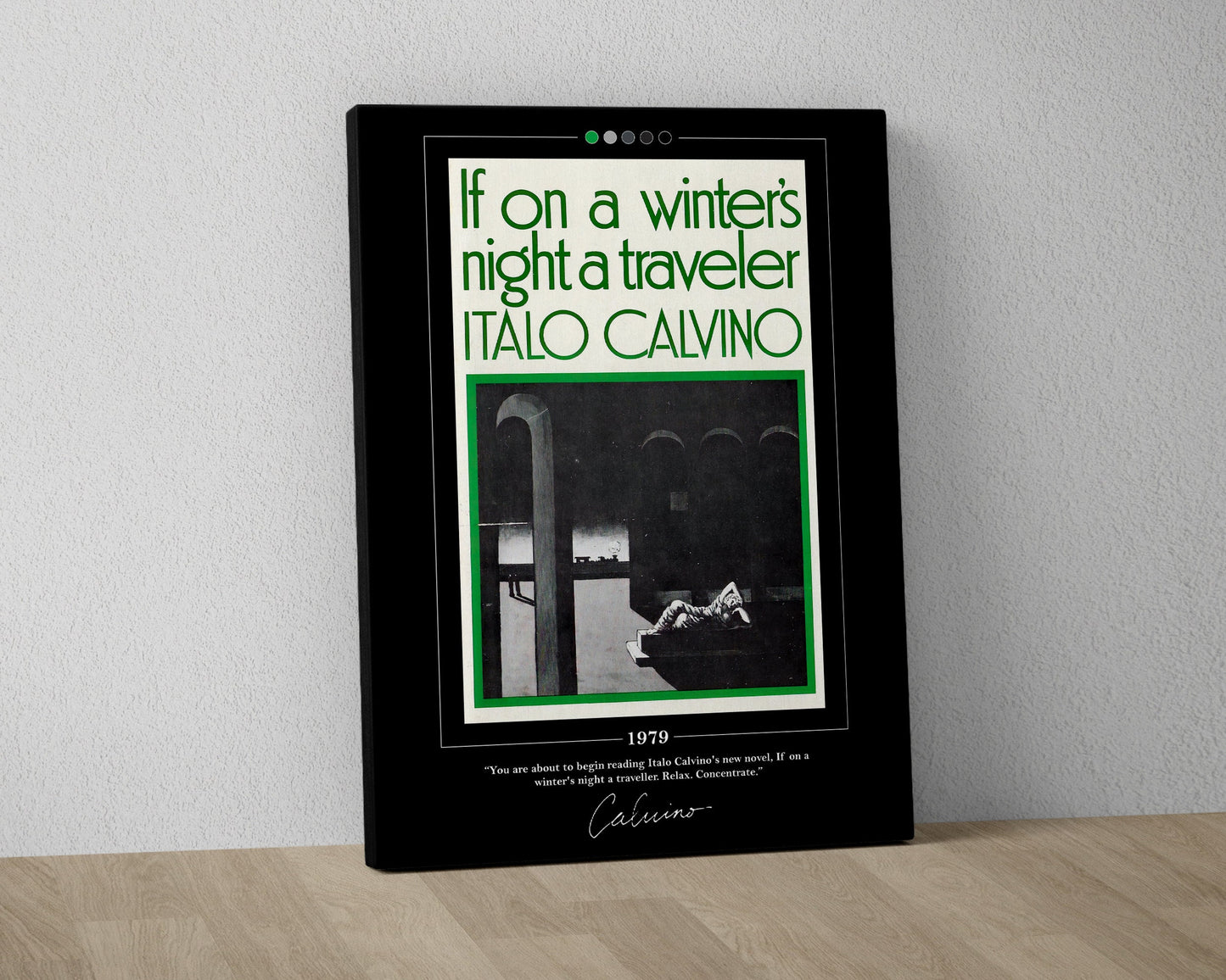 If on a Winter's Night a Traveler Book Cover Poster | Italo Calvino, If on a Winter's Night a Traveler Poster, Book Posters, Canvas Print