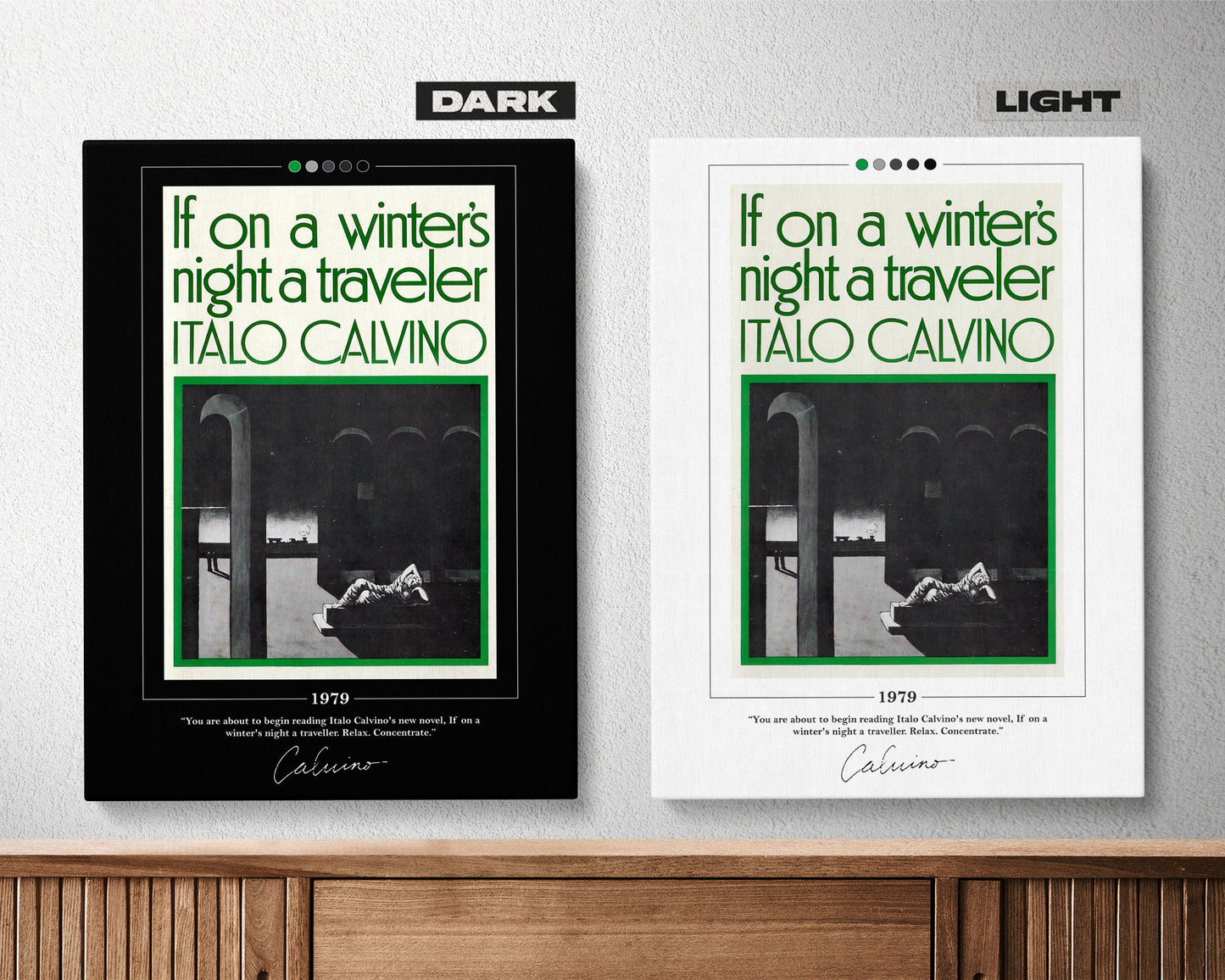 If on a Winter's Night a Traveler Book Cover Poster | Italo Calvino, If on a Winter's Night a Traveler Poster, Book Posters, Canvas Print