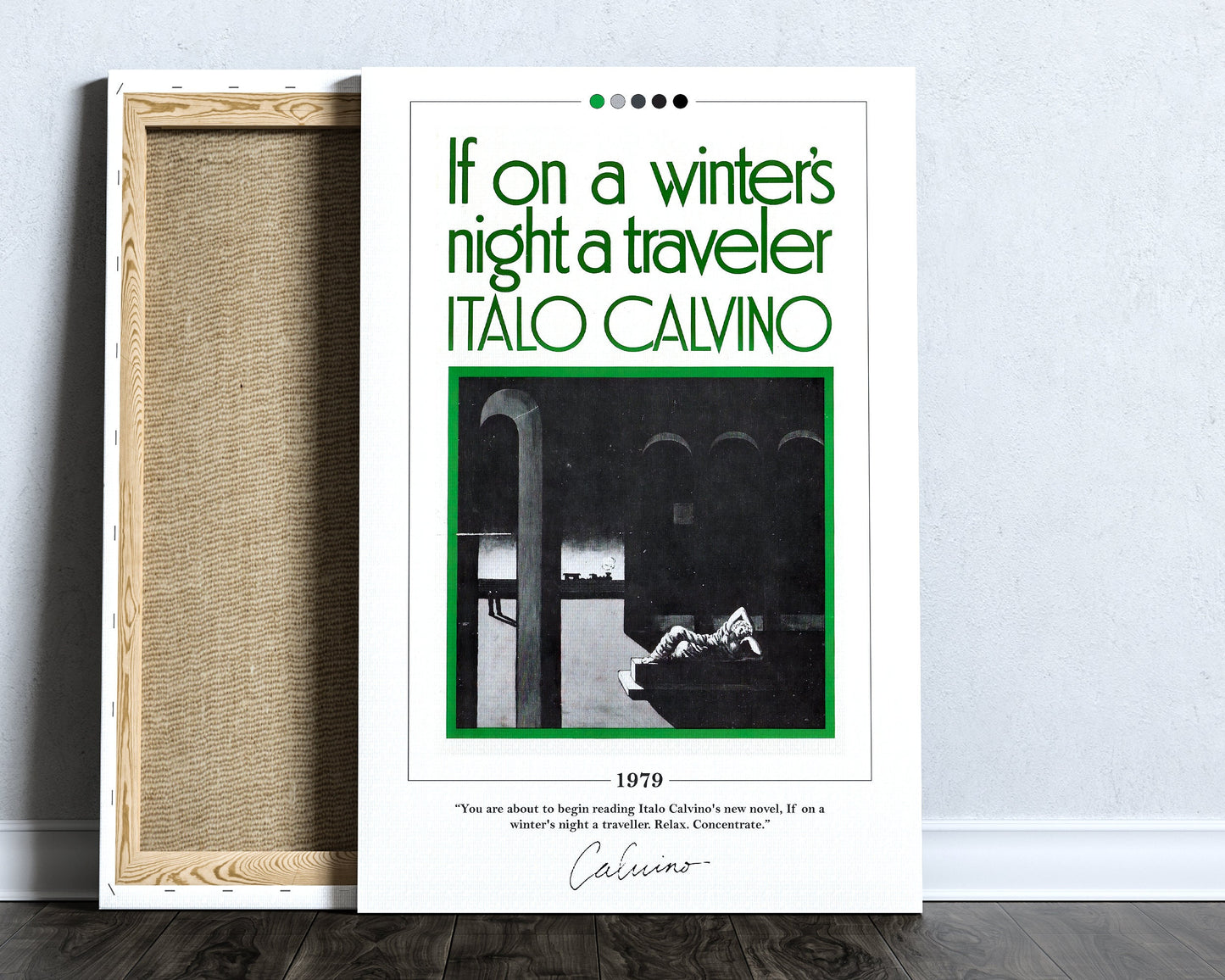 If on a Winter's Night a Traveler Book Cover Poster | Italo Calvino, If on a Winter's Night a Traveler Poster, Book Posters, Canvas Print