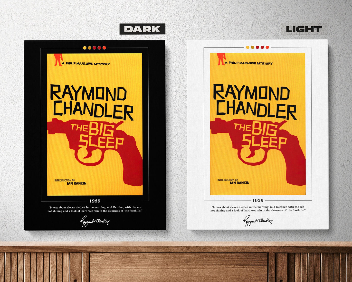 The Big Sleep Book Cover Poster | Raymond Chandler, The Big Sleep Poster, The Big Sleep Print, Book Posters, Canvas Print, Book Lover Gift