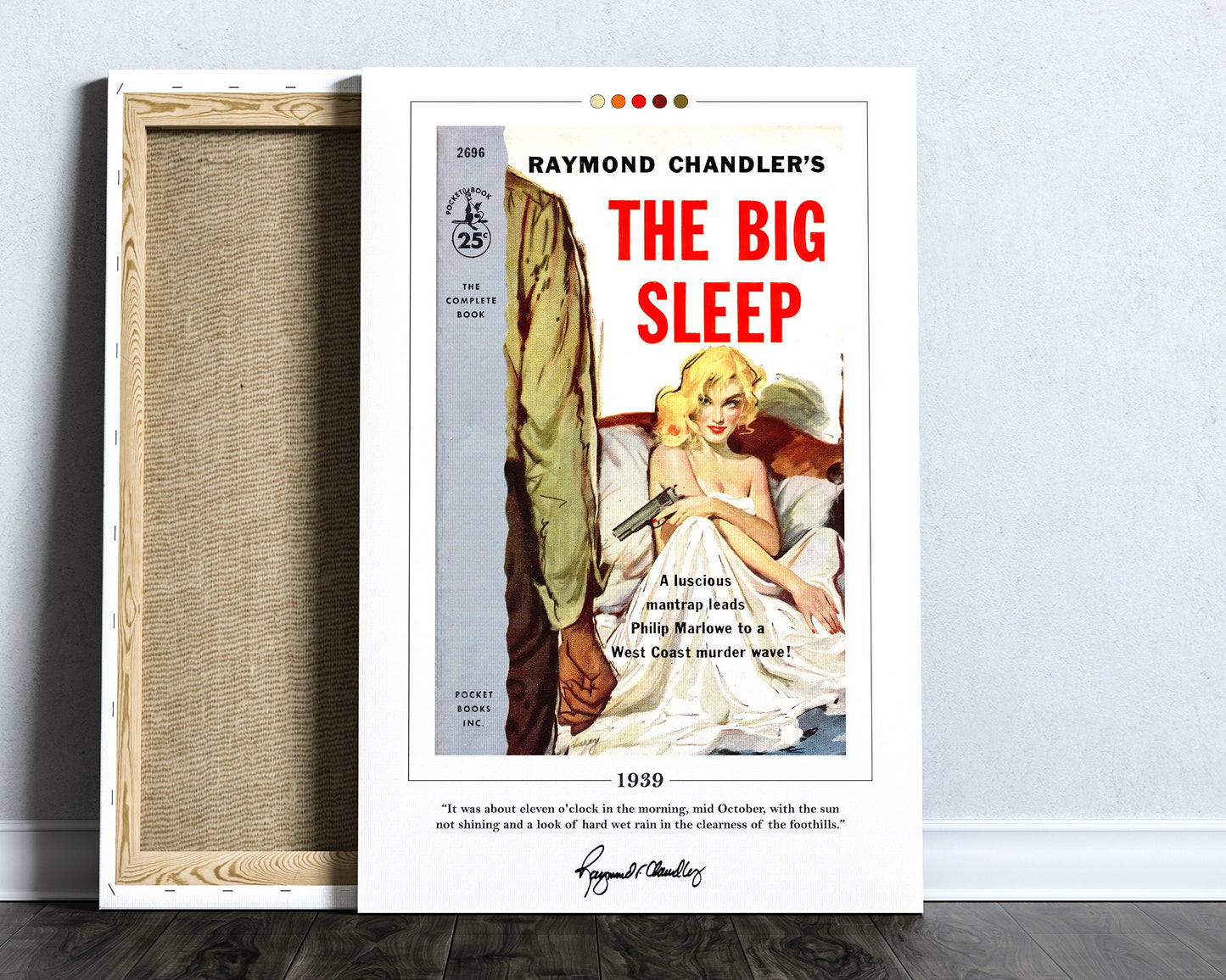 The Big Sleep Book Cover Poster | Raymond Chandler, The Big Sleep Poster, The Big Sleep Print, Book Posters, Canvas Wall Art, Book Art