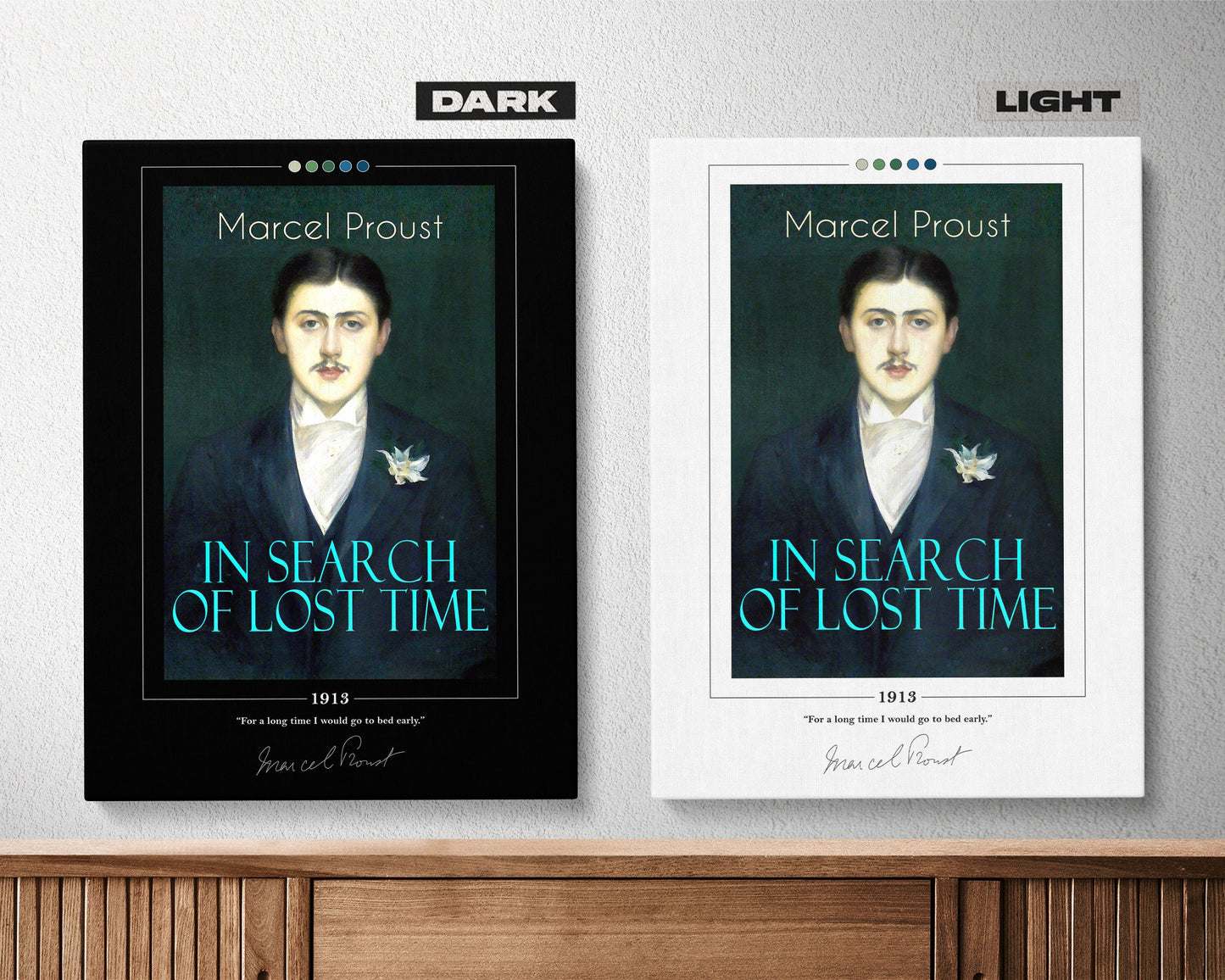 In Search of Lost Time Book Cover Poster | Marcel Proust, In Search of Lost Time Poster, Book Poster, Book Art, Canvas Print, Literary Gifts