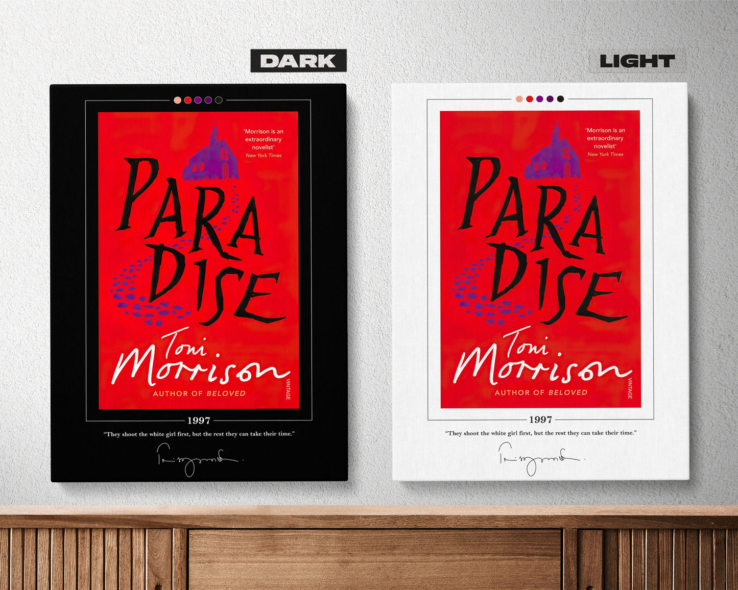 Paradise Book Cover Poster | Toni Morrison, Paradise Poster, Paradise Print, Book Posters, Canvas Wall Art, Book Art, Book Lover Gift