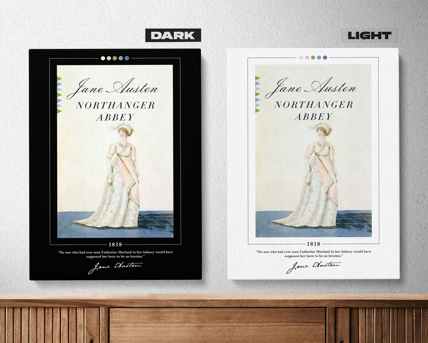 Northanger Abbey Book Cover Poster | Jane Austen, Northanger Abbey Poster, Book Posters, Canvas Wall Art, Book Art, Book Lover Gift