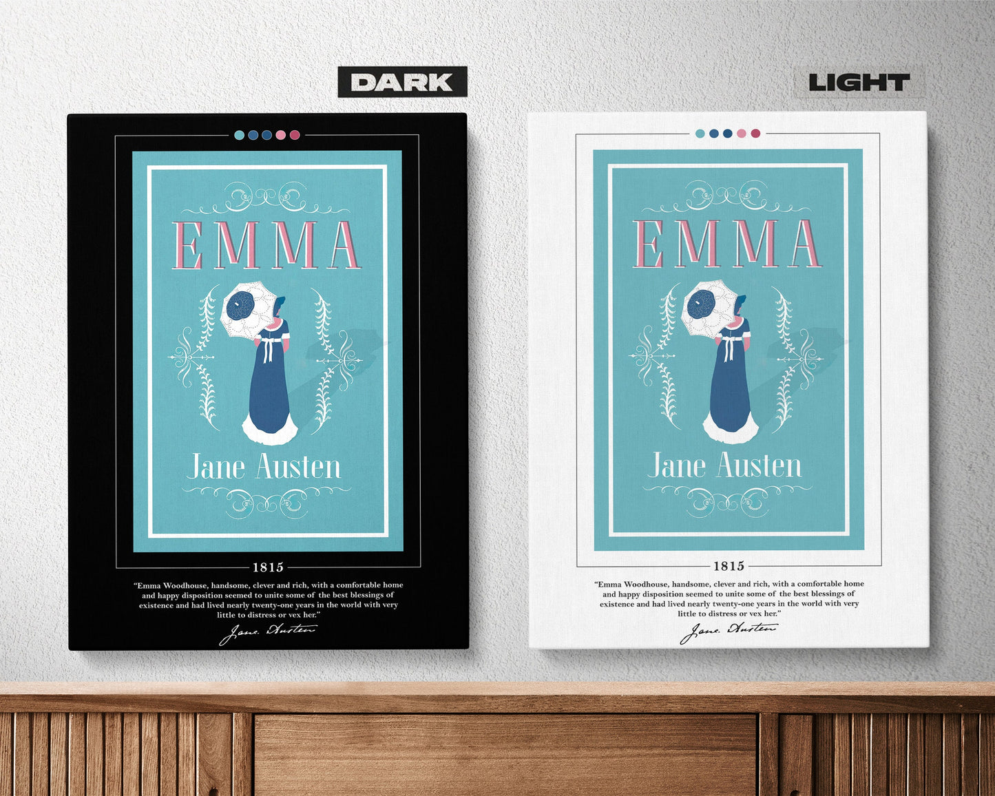 Emma Book Cover Poster | Jane Austen, Emma Poster, Emma Print, Book Posters, Book Prints, Canvas Print, Book Art, Book Lover Gift