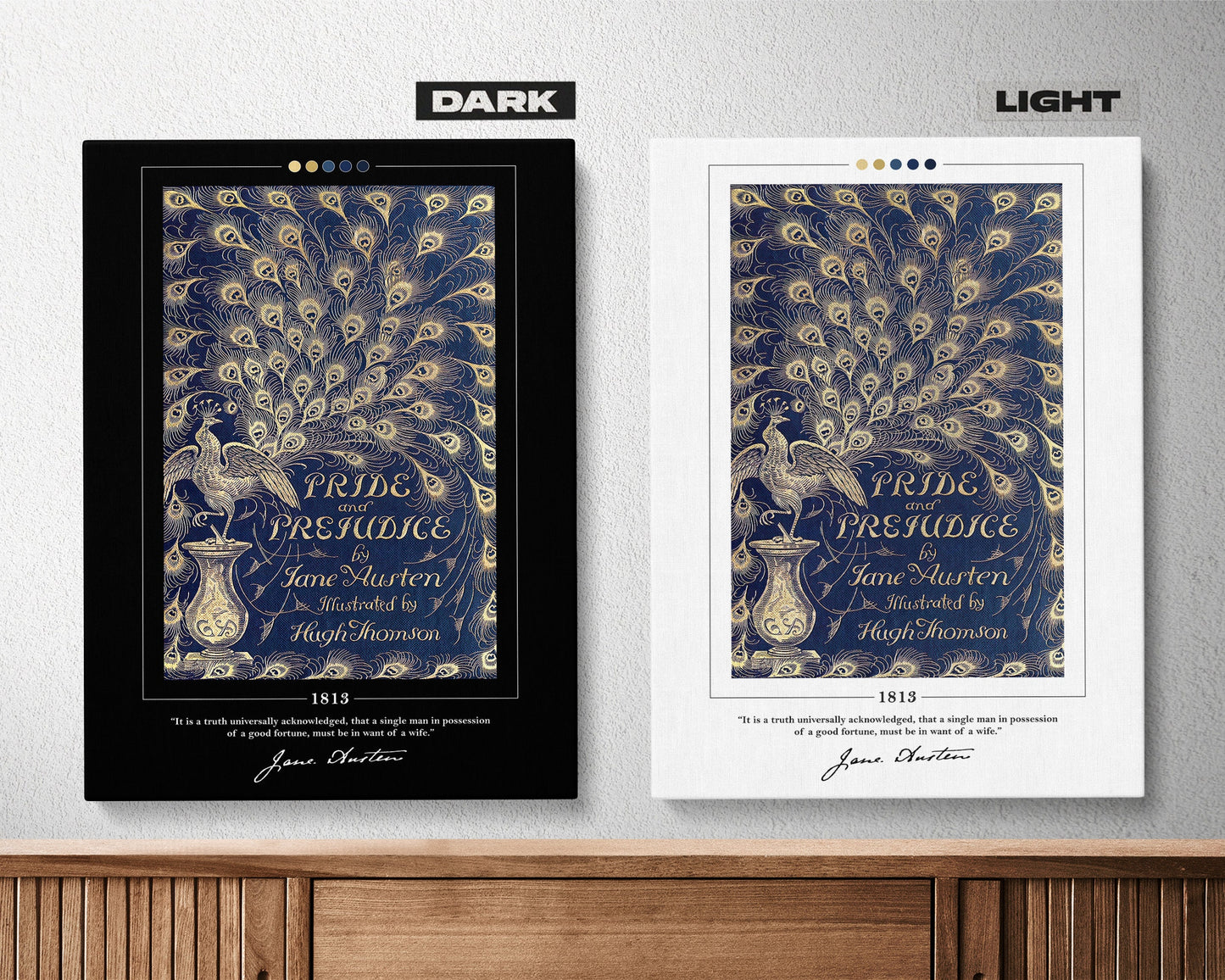 Pride and Prejudice Book Cover Poster | Jane Austen, Pride and Prejudice Poster, Book Posters, Canvas Print, Book Art, Book Lover Gift