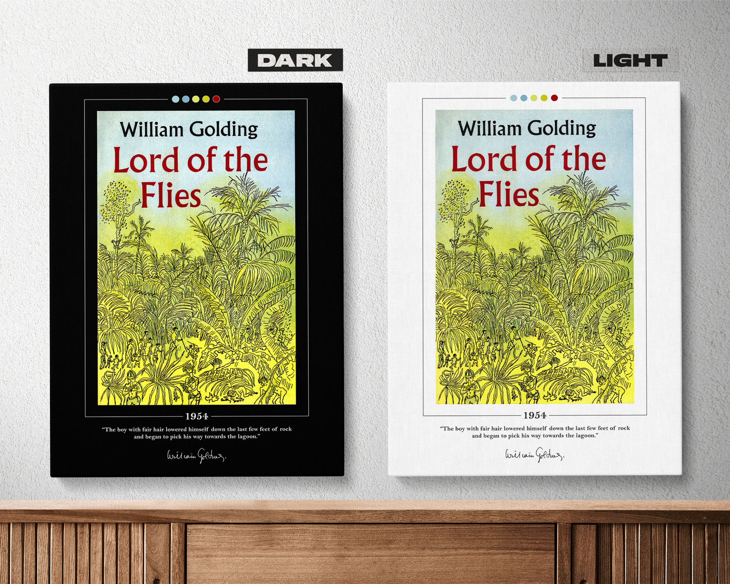 Lord of the Flies Book Cover Poster | William Golding, Lord of the Flies Poster, Lord of the Flies Print, Book Posters, Canvas Wall Art