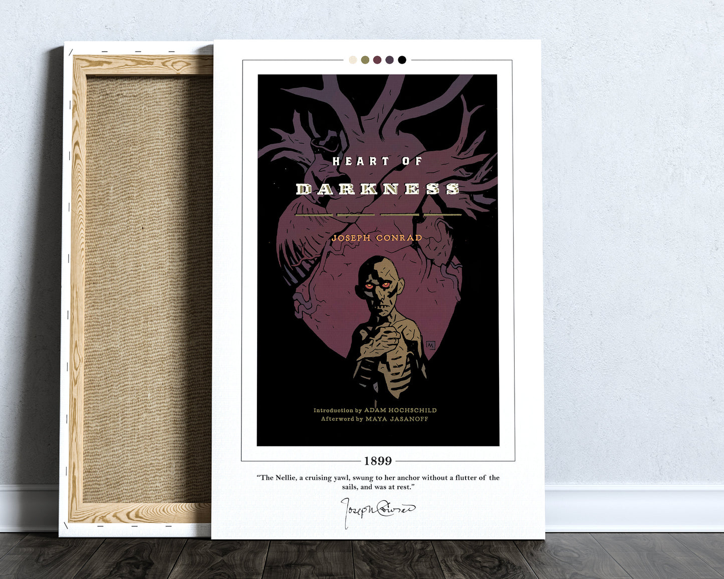 Heart of Darkness Book Cover Poster | Joseph Conrad, Heart of Darkness Poster, Book Posters, Book Art, Canvas Wall Art, Book Lover Gift