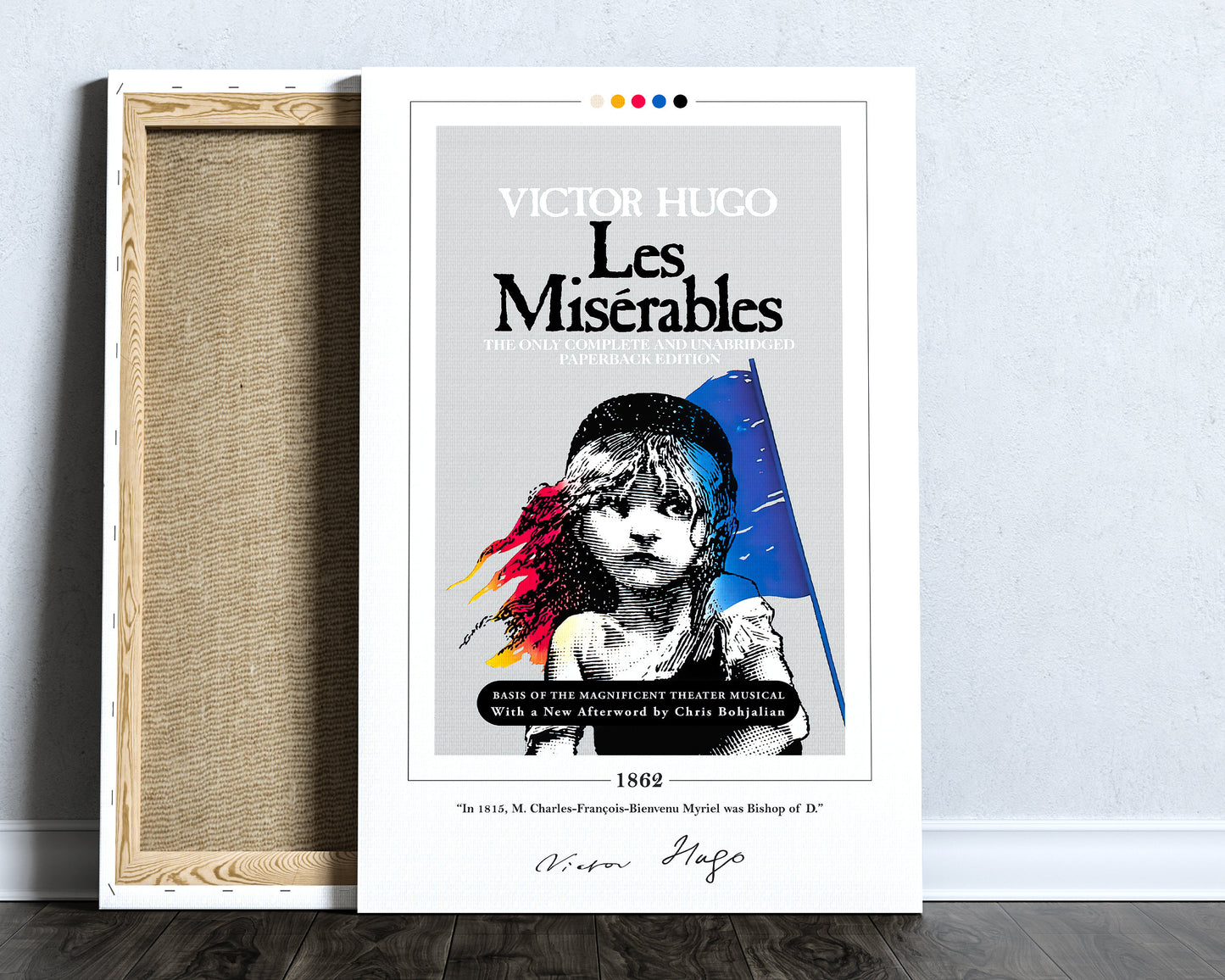 Les Miserables Book Cover Poster | Victor Hugo, Les Miserables Poster, Les Miserables Print, Book Posters, Book Art, Canvas Wall Art