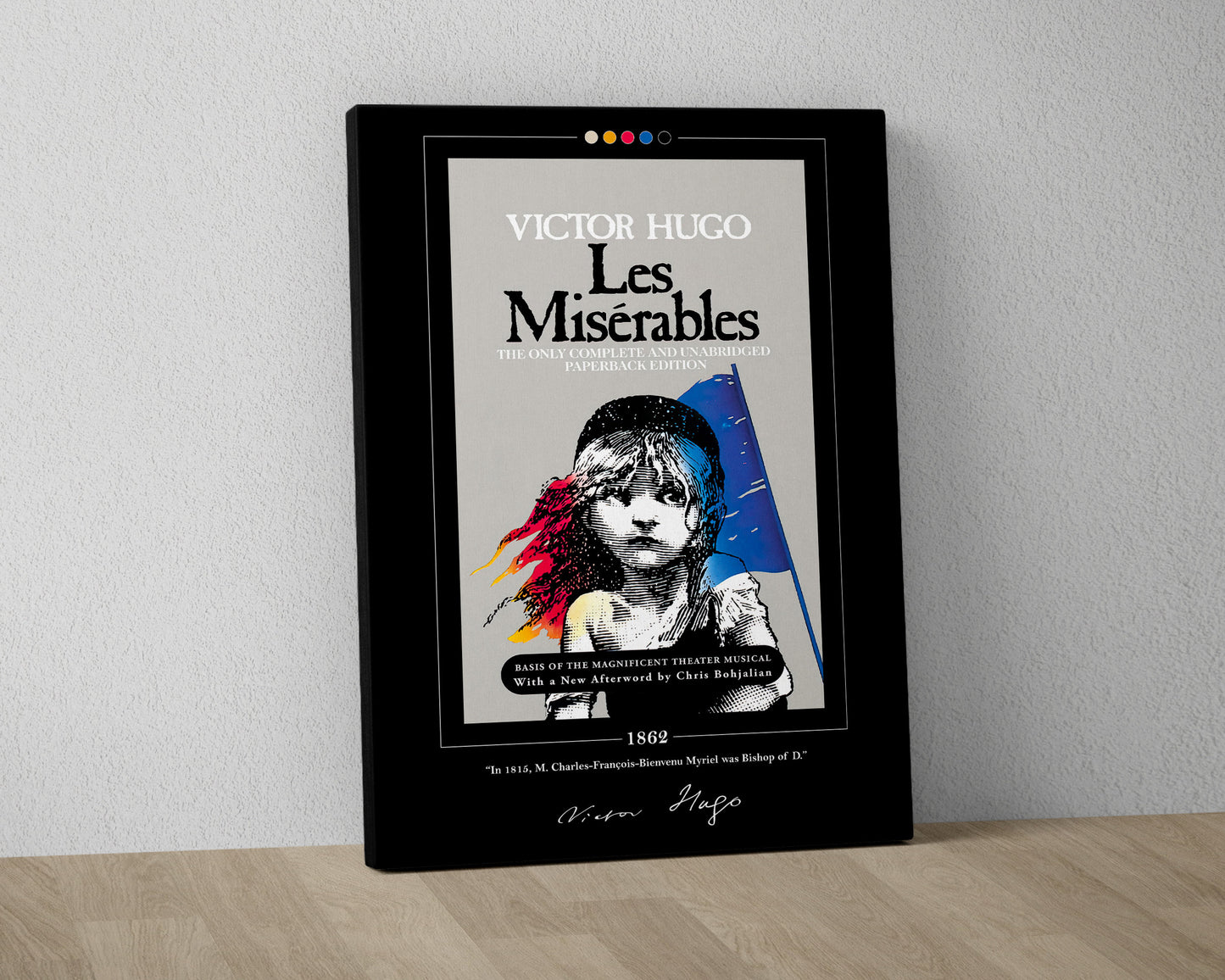 Les Miserables Book Cover Poster | Victor Hugo, Les Miserables Poster, Les Miserables Print, Book Posters, Book Art, Canvas Wall Art