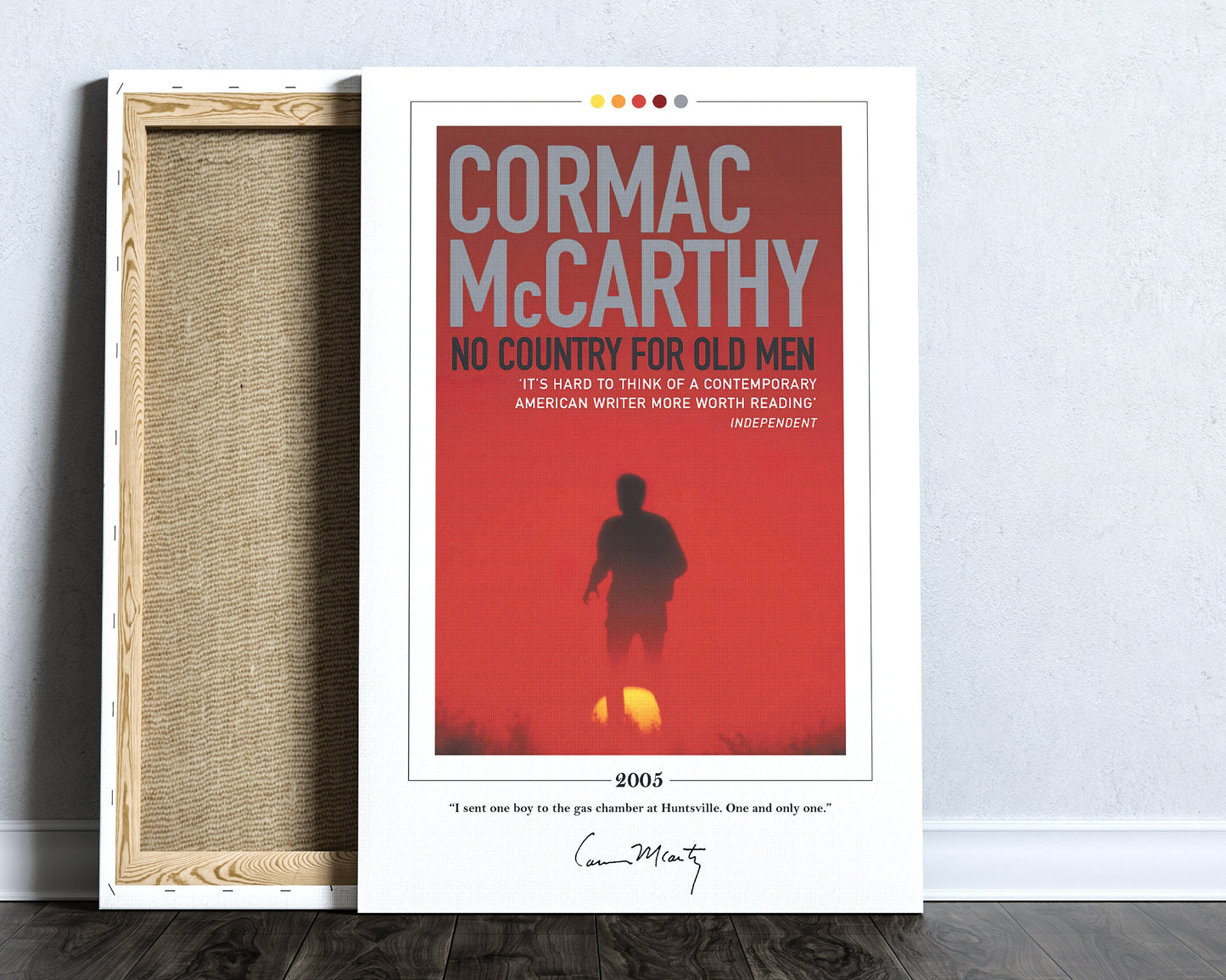 No Country for Old Men Book Cover Poster | Cormac McCarthy, No Country for Old Men Poster, Book Posters, Canvas Wall Art, Book Lover Gift