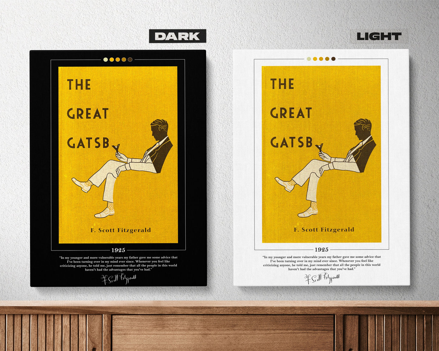 The Great Gatsby Book Cover Poster | F. Scott Fitzgerald, The Great Gatsby Poster, Book Posters, Canvas Print, Book Art, Book Lover Gift
