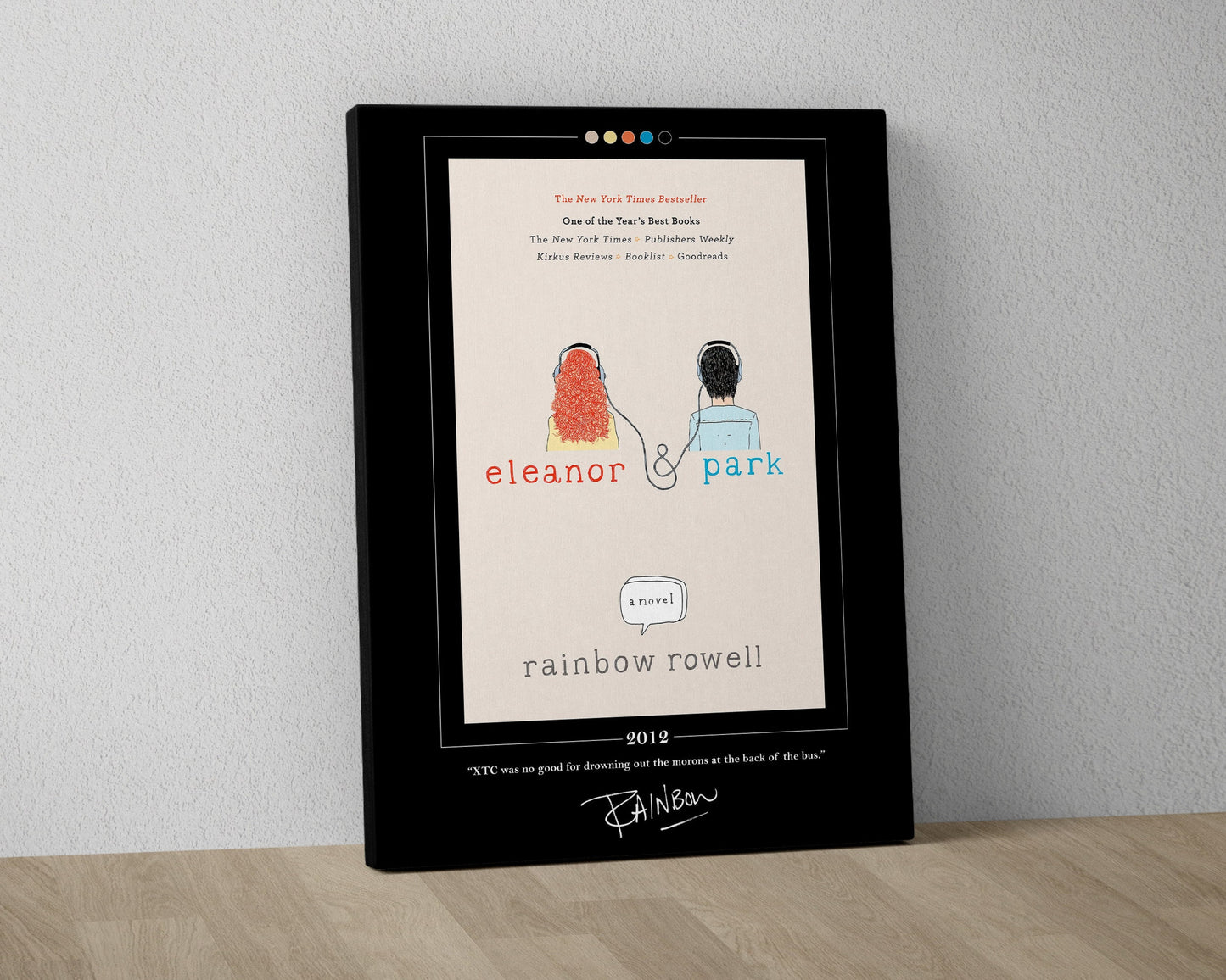 Eleanor and Park Book Cover Poster | Rainbow Rowell, Eleanor and Park Poster, Book Posters, Book Art, Canvas Wall Art, Book Lover Gift