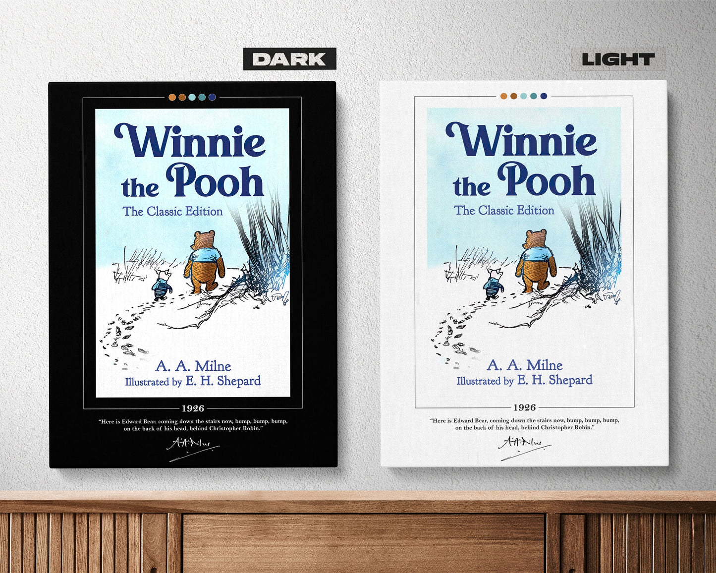 Winnie The Pooh Book Cover Poster | A. A. Milne, Winnie The Pooh Poster, Book Posters, Book Art, Canvas Wall Art, Book Lover Gift