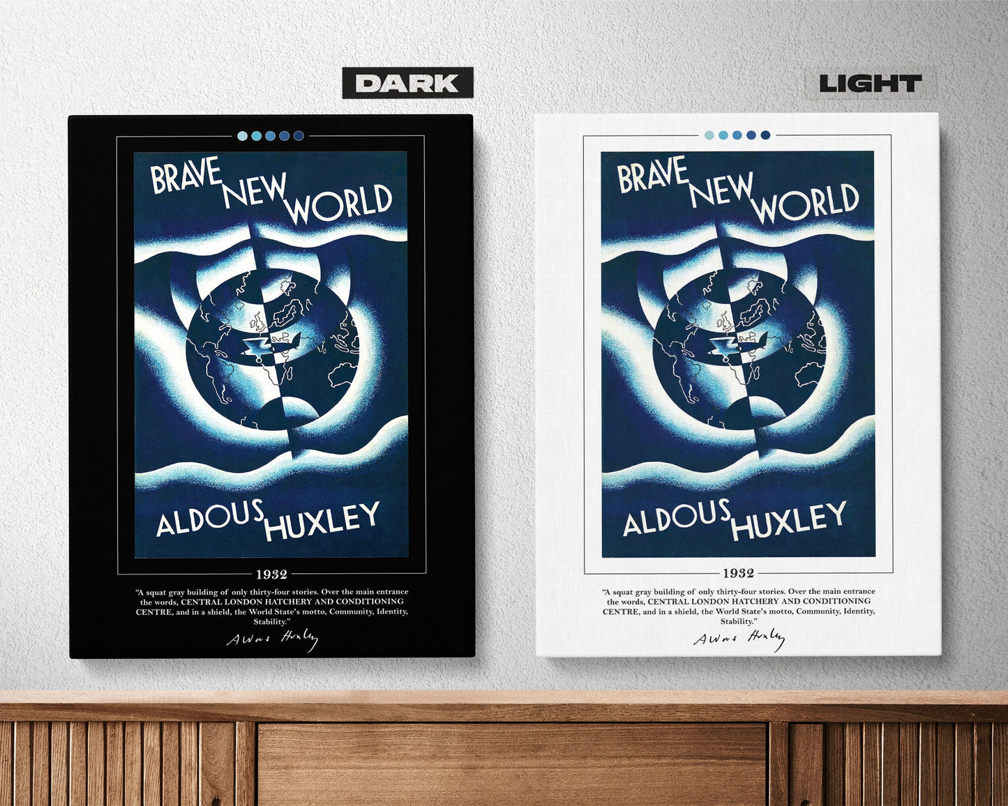 Brave New World Book Cover Poster | Aldous Huxley, Brave New World Poster, Brave New World Print, Book Posters, Book Prints, Canvas Wall Art