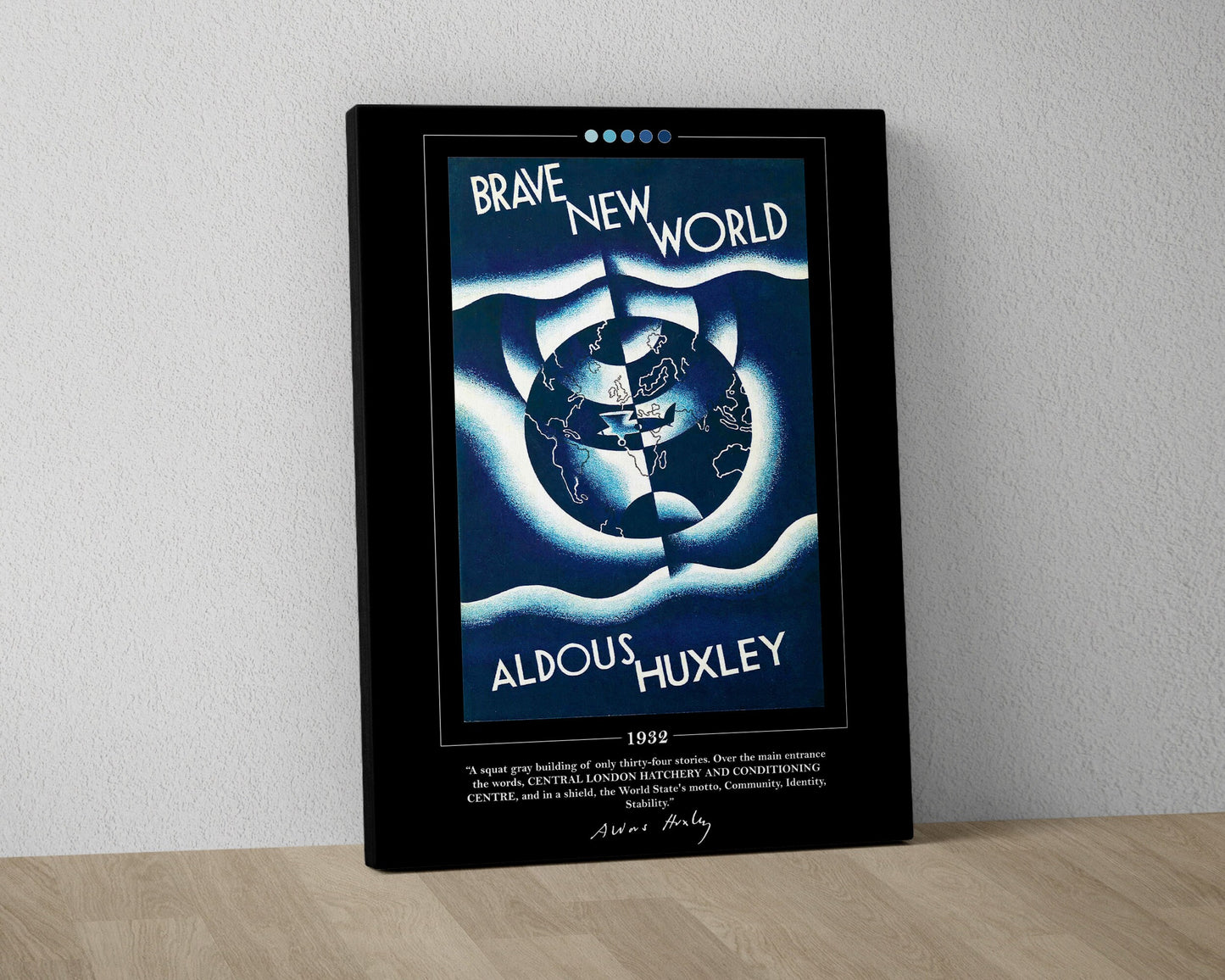 Brave New World Book Cover Poster | Aldous Huxley, Brave New World Poster, Brave New World Print, Book Posters, Book Prints, Canvas Wall Art