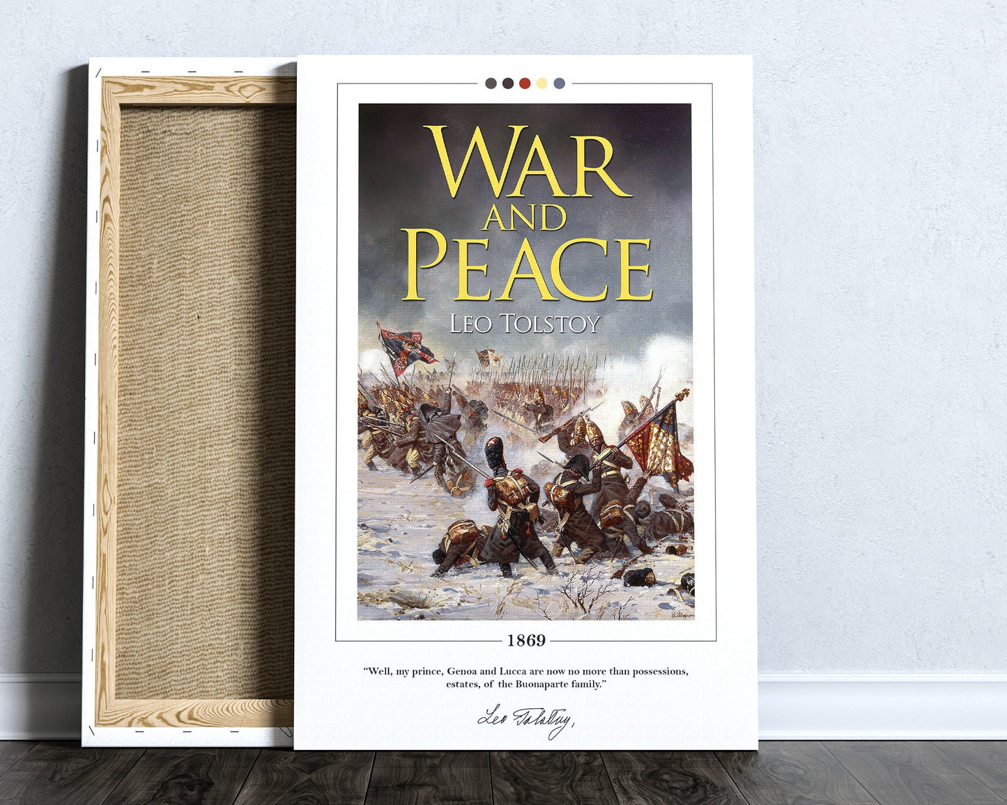 War and Peace Book Cover Poster | Leo Tolstoy, War and Peace Poster, War and Peace Print, Book Posters, Canvas Wall Art, Book Lover Gift