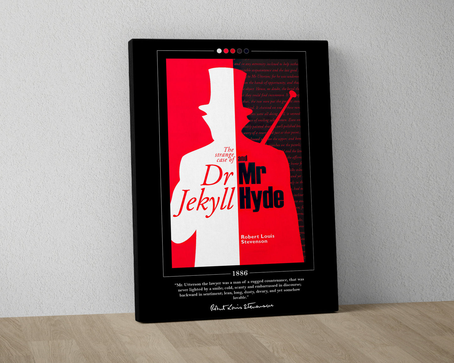 Dr Jekyll and Mr Hyde Book Cover Poster | Robert Louis Stevenson, Dr Jekyll and Mr Hyde Poster, Book Posters, Canvas Print, Book Lover Gift