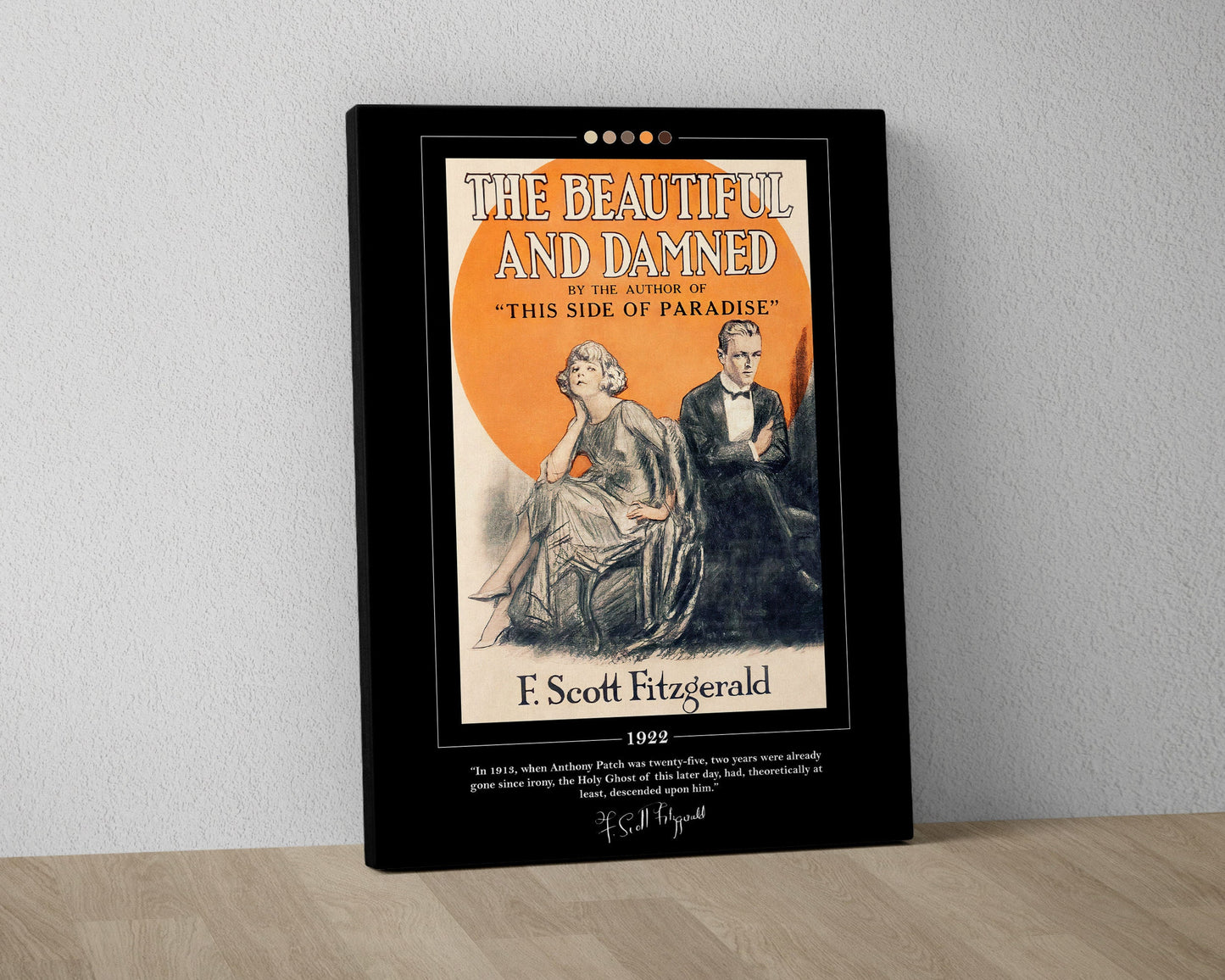 The Beautiful and Damned Book Cover Poster | F. Scott Fitzgerald, The Beautiful and Damned Poster, Book Posters, Canvas Print, Book Art