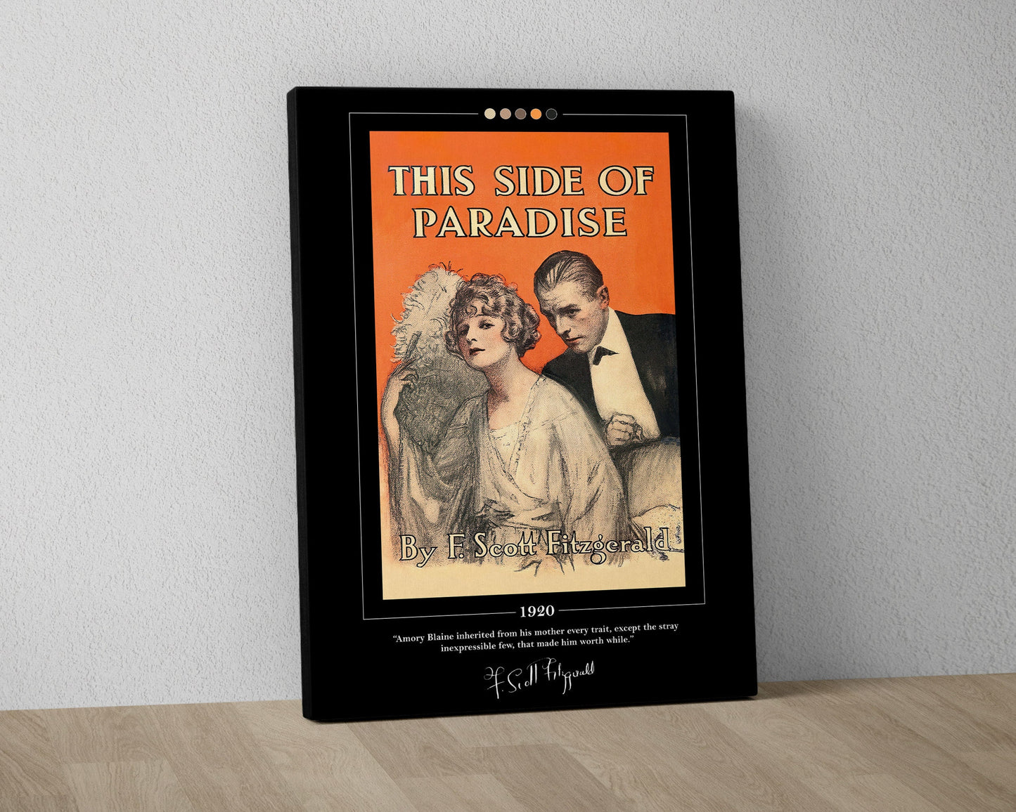 This Side of Paradise Book Cover Poster | F. Scott Fitzgerald, This Side of Paradise Poster, Book Posters, Canvas Print, Book Lover Gift