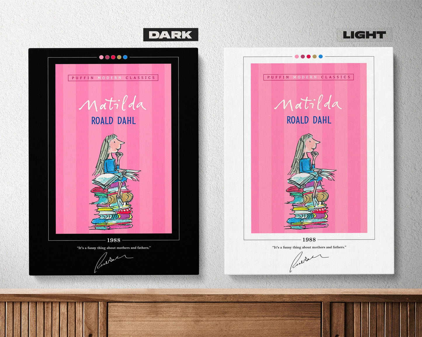 Matilda Book Cover Poster | Roald Dahl, Matilda Poster, Matilda Print, Book Posters, Book Prints, Canvas Wall Art, Book Art, Book Lover Gift