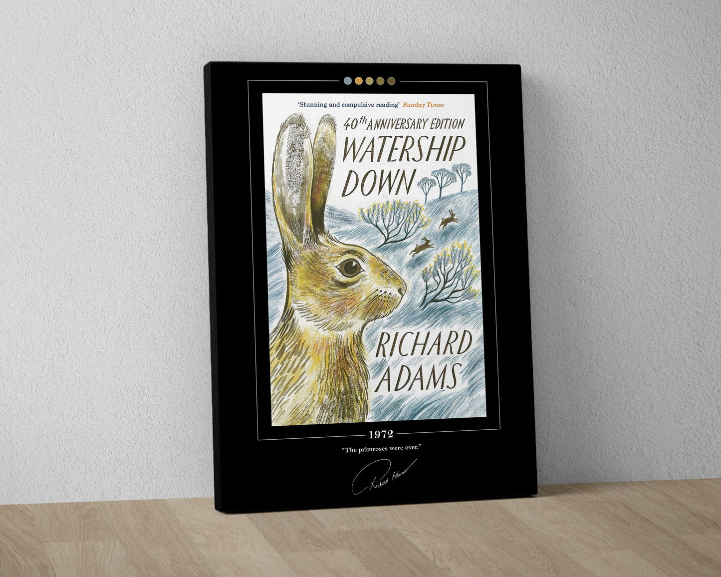 Watership Down Book Cover Poster | Richard Adams, Watership Down Poster, Book Posters, Book Art, Canvas Wall Art, Book Lover Gift