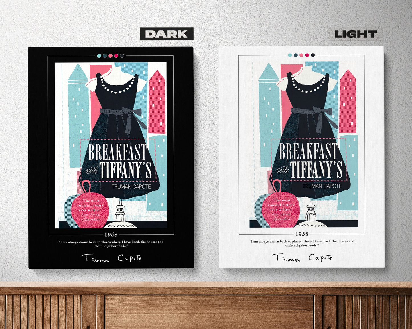 Breakfast at Tiffany's Book Cover Poster | Truman Capote, Breakfast at Tiffany's Poster, Book Posters, Canvas Wall Art, Book Lover Gift