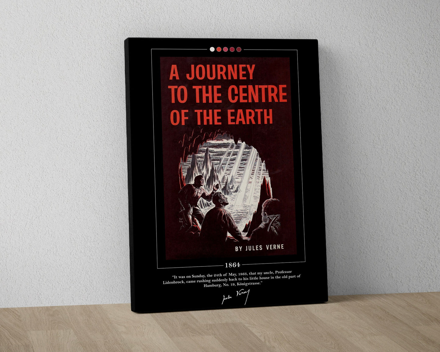 Journey to the Center of the Earth Book Cover Poster | Jules Verne, Journey to the Centre of the Earth Poster, Book Posters, Canvas Print