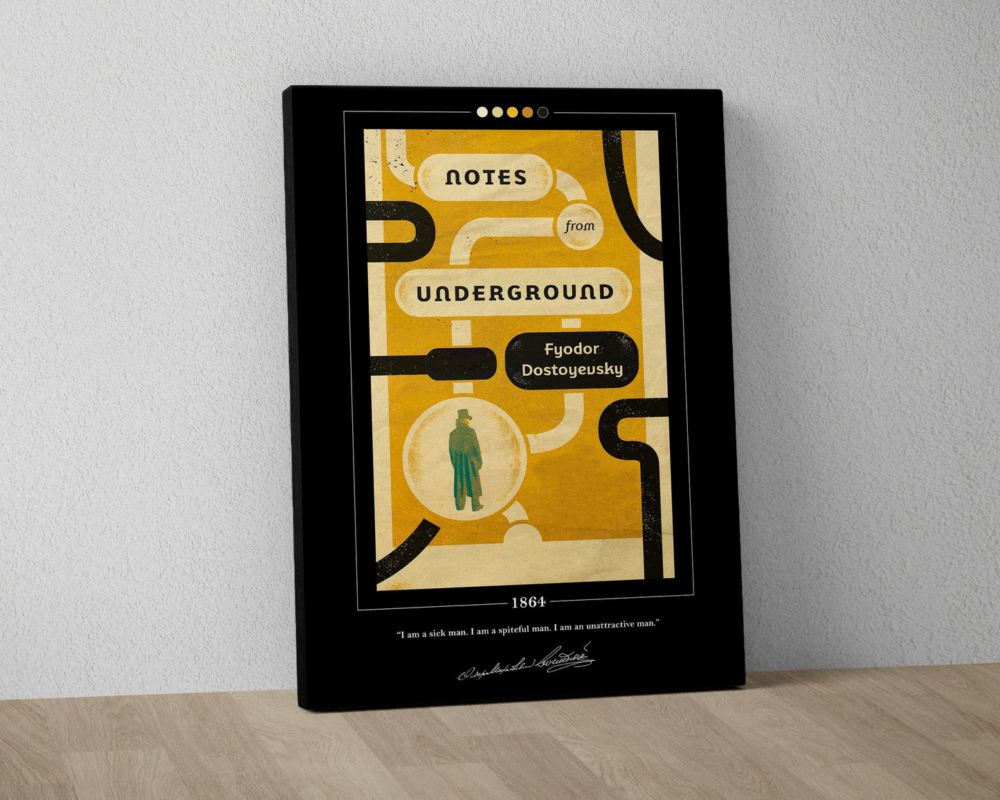 Notes from Underground Book Cover Poster | Fyodor Dostoevsky, Notes from Underground Poster, Notes from Underground Print, Book Posters