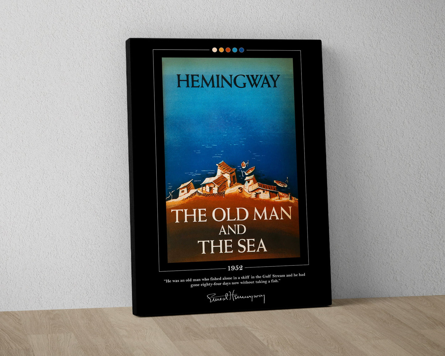 The Old Man and the Sea Book Cover Poster | Ernest Hemingway, The Old Man and the Sea Poster, Book Posters, Canvas Wall Art, Book Lover Gift