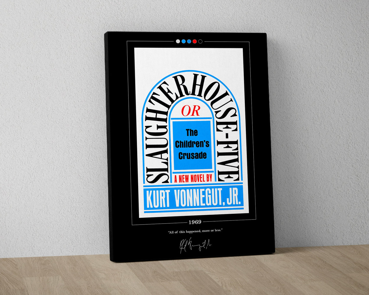 Slaughterhouse Five Book Cover Poster | Kurt Vonnegut, Slaughterhouse Five Poster, Book Posters, Book Art, Canvas Wall Art, Book Lover Gift