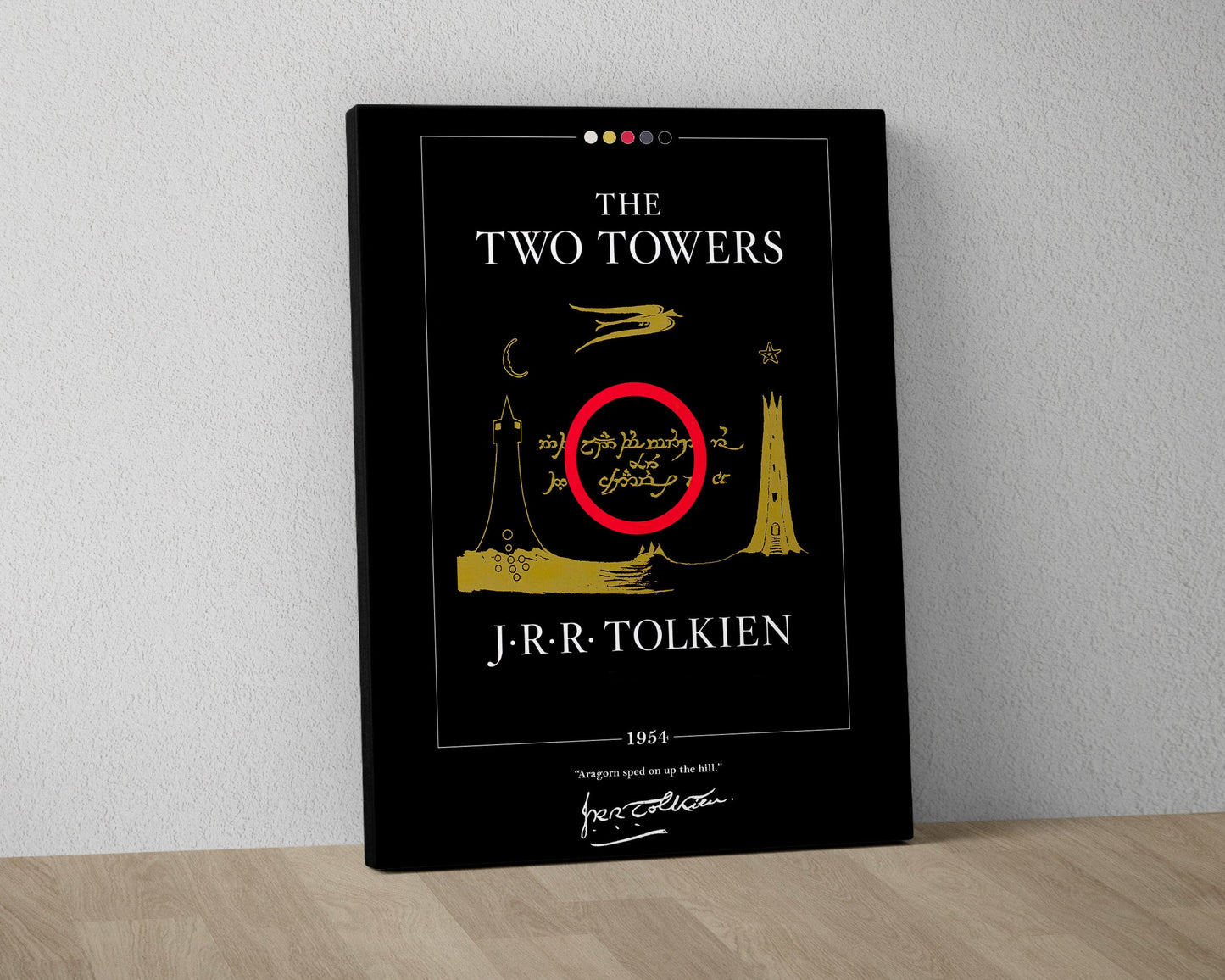 The Two Towers Book Cover Poster | J. R. R. Tolkien, Lord of the Rings Poster, The Two Towers Print, Book Posters, Book Art, Canvas Wall Art