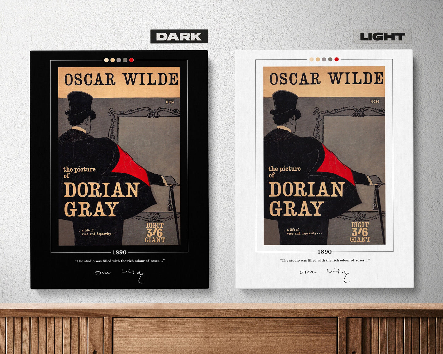 The Picture of Dorian Gray Book Cover Poster | Oscar Wilde, The Picture of Dorian Gray Poster, Book Posters, Canvas Print, Book Lover Gift