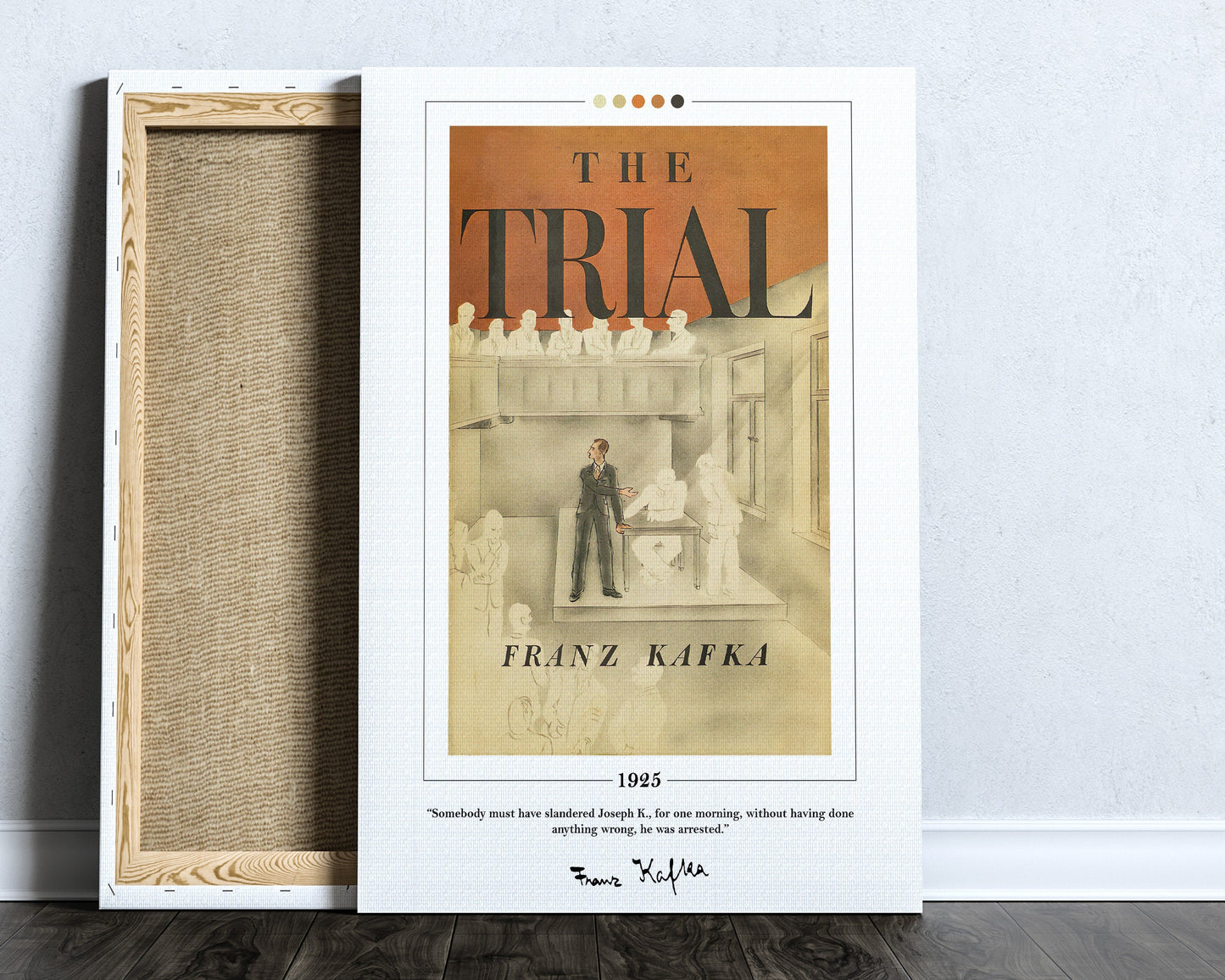 The Trial Book Cover Poster | Franz Kafka, The Trial Poster, The Trial Print, Book Posters, Book Art, Canvas Wall Art, Book Lover Gift