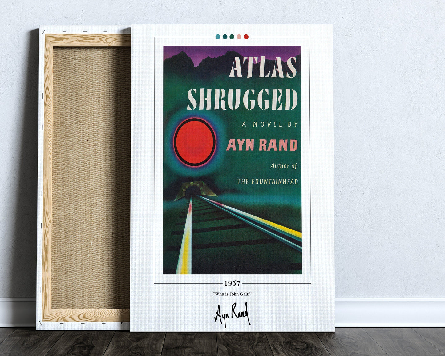Atlas Shrugged Book Cover Poster | Ayn Rand, Atlas Shrugged Poster, Atlas Shrugged Print, Book Posters, Canvas Wall Art, Book Lover Gift