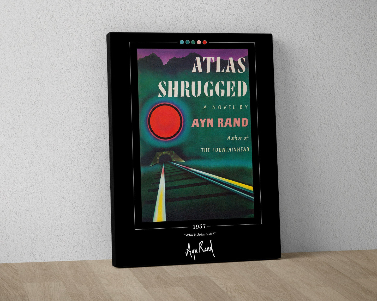 Atlas Shrugged Book Cover Poster | Ayn Rand, Atlas Shrugged Poster, Atlas Shrugged Print, Book Posters, Canvas Wall Art, Book Lover Gift