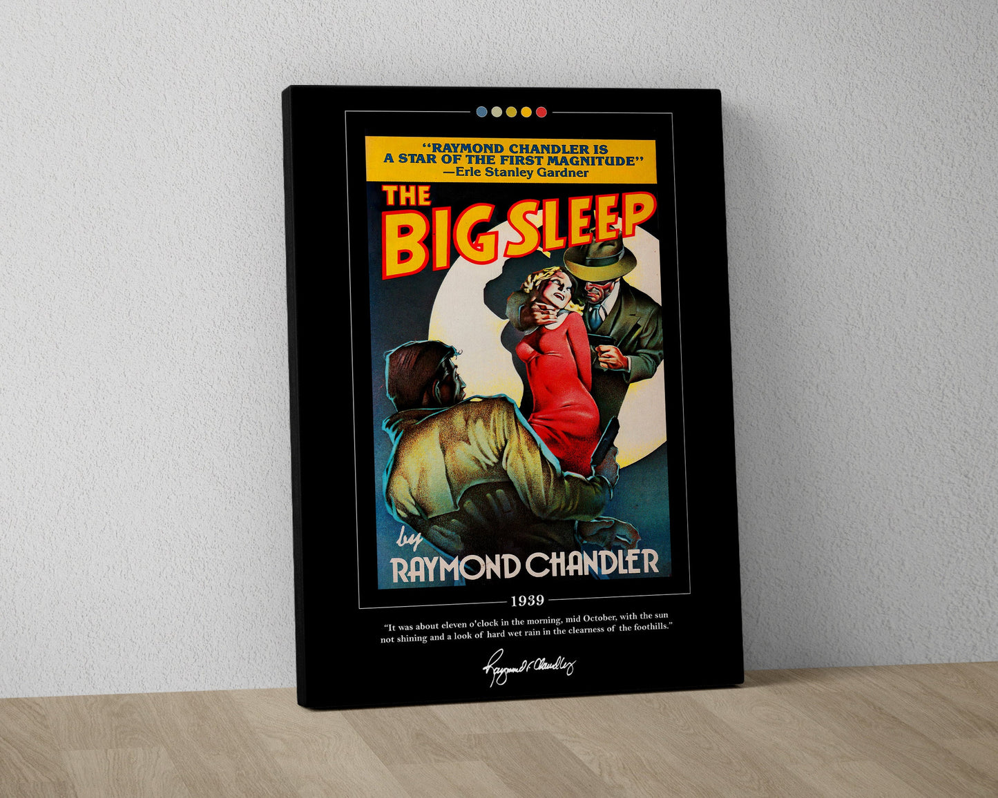 The Big Sleep Book Cover Poster | Raymond Chandler, The Big Sleep Poster, The Big Sleep Print, Book Posters, Canvas Wall Art, Literary Gifts