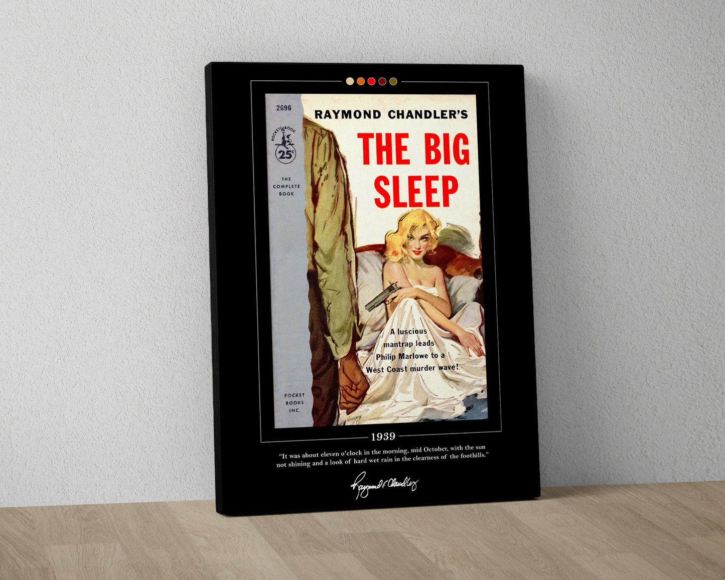 The Big Sleep Book Cover Poster | Raymond Chandler, The Big Sleep Poster, The Big Sleep Print, Book Posters, Canvas Wall Art, Book Art
