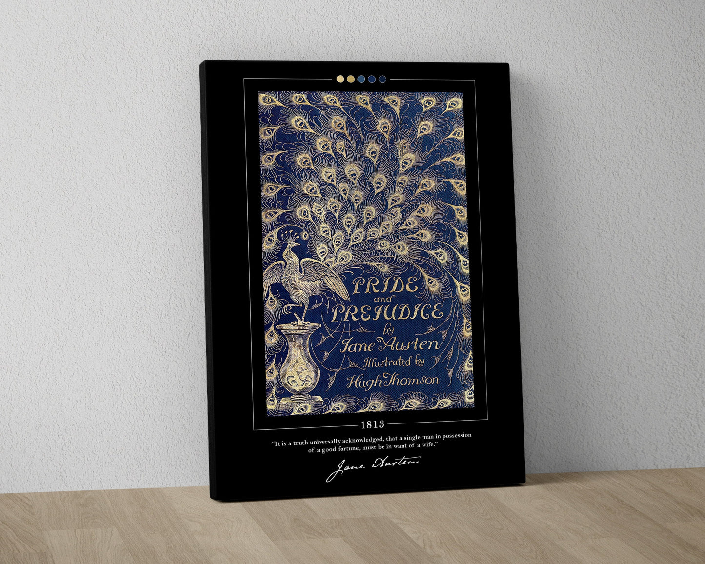 Pride and Prejudice Book Cover Poster | Jane Austen, Pride and Prejudice Poster, Book Posters, Canvas Print, Book Art, Book Lover Gift