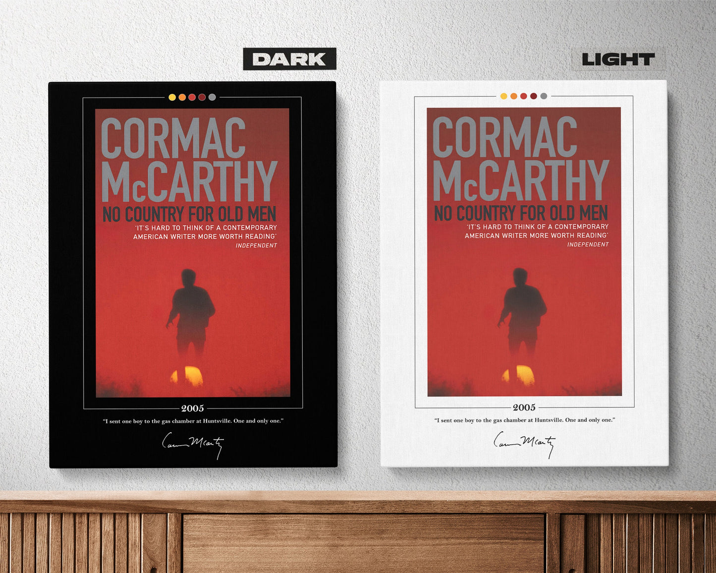 No Country for Old Men Book Cover Poster | Cormac McCarthy, No Country for Old Men Poster, Book Posters, Canvas Wall Art, Book Lover Gift